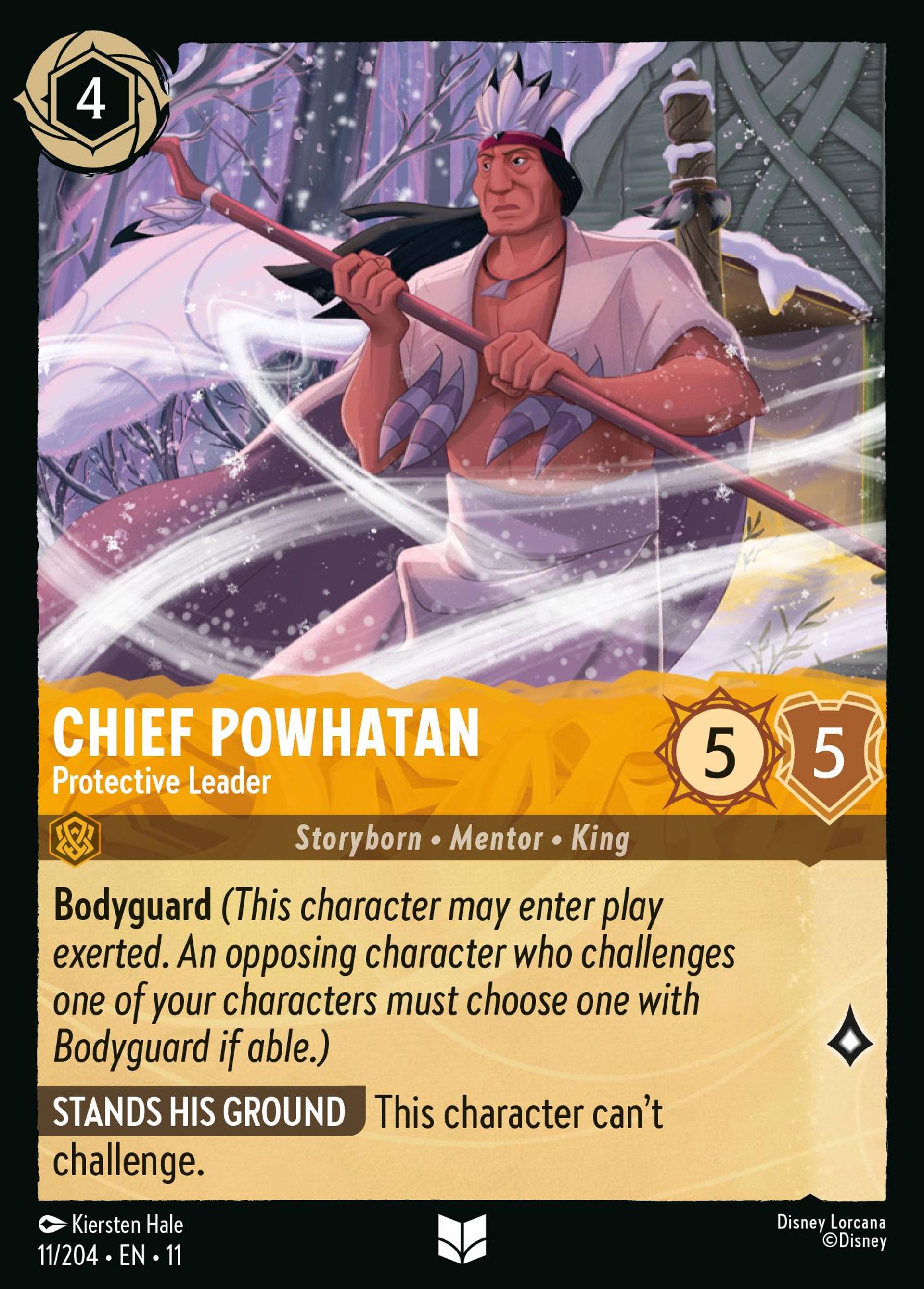 Chief Powhatan - Protective Leader — Winterspell — Lorcana