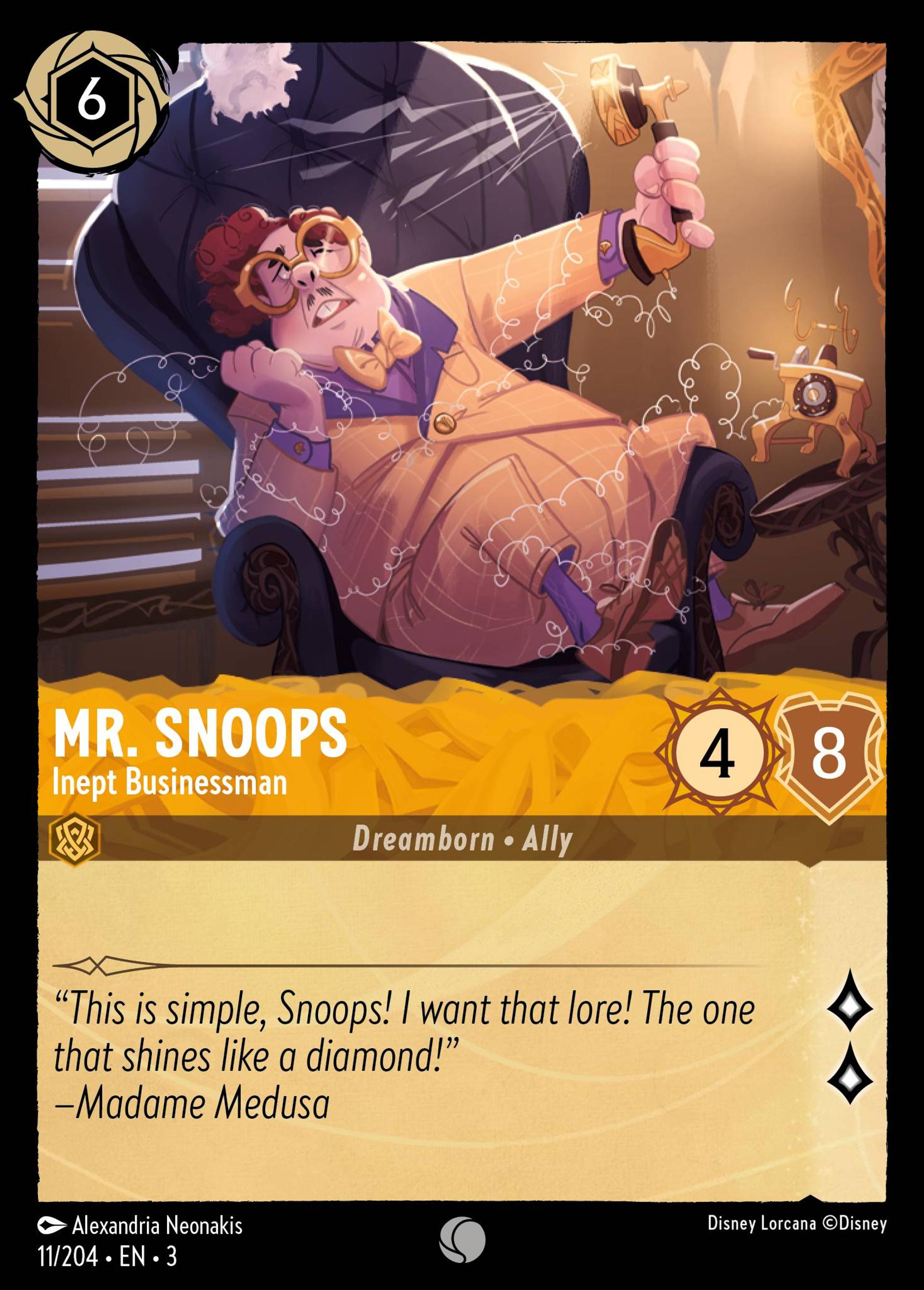 Mr. Snoops - Inept Businessman — Into the Inklands — Lorcana