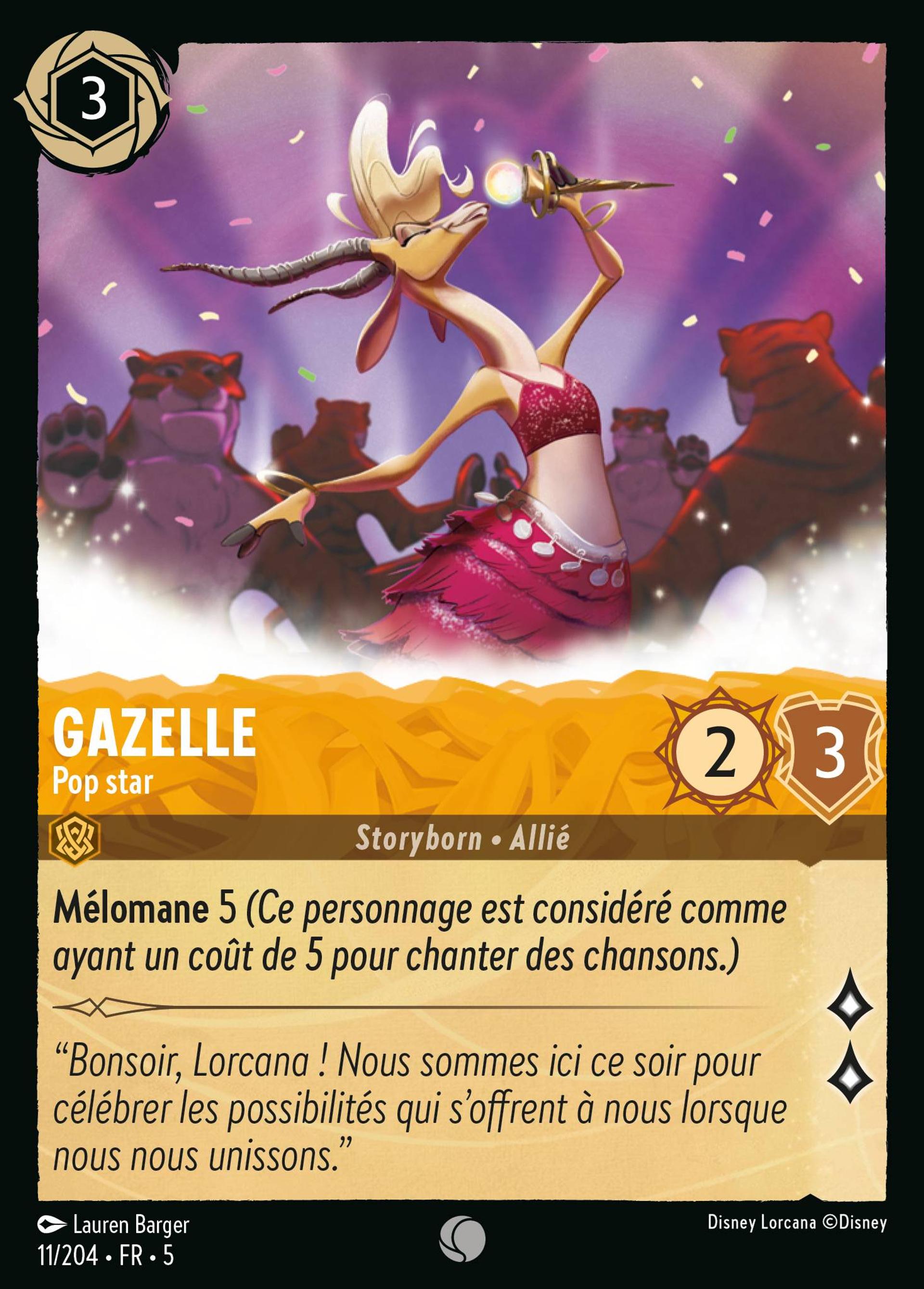 Gazelle - Pop star — Shimmering Skies — Lorcana