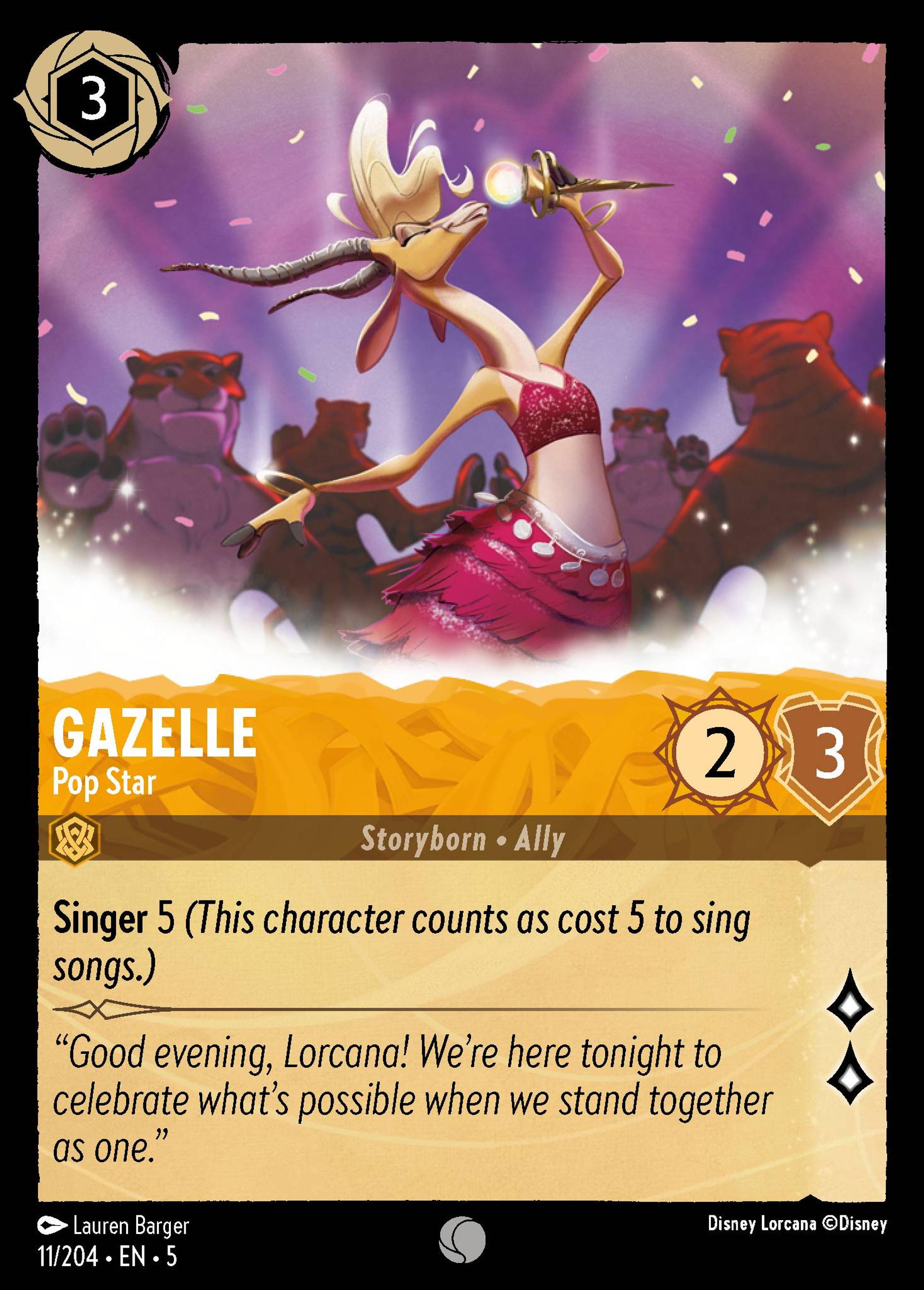Gazelle - Pop Star — Shimmering Skies — Lorcana