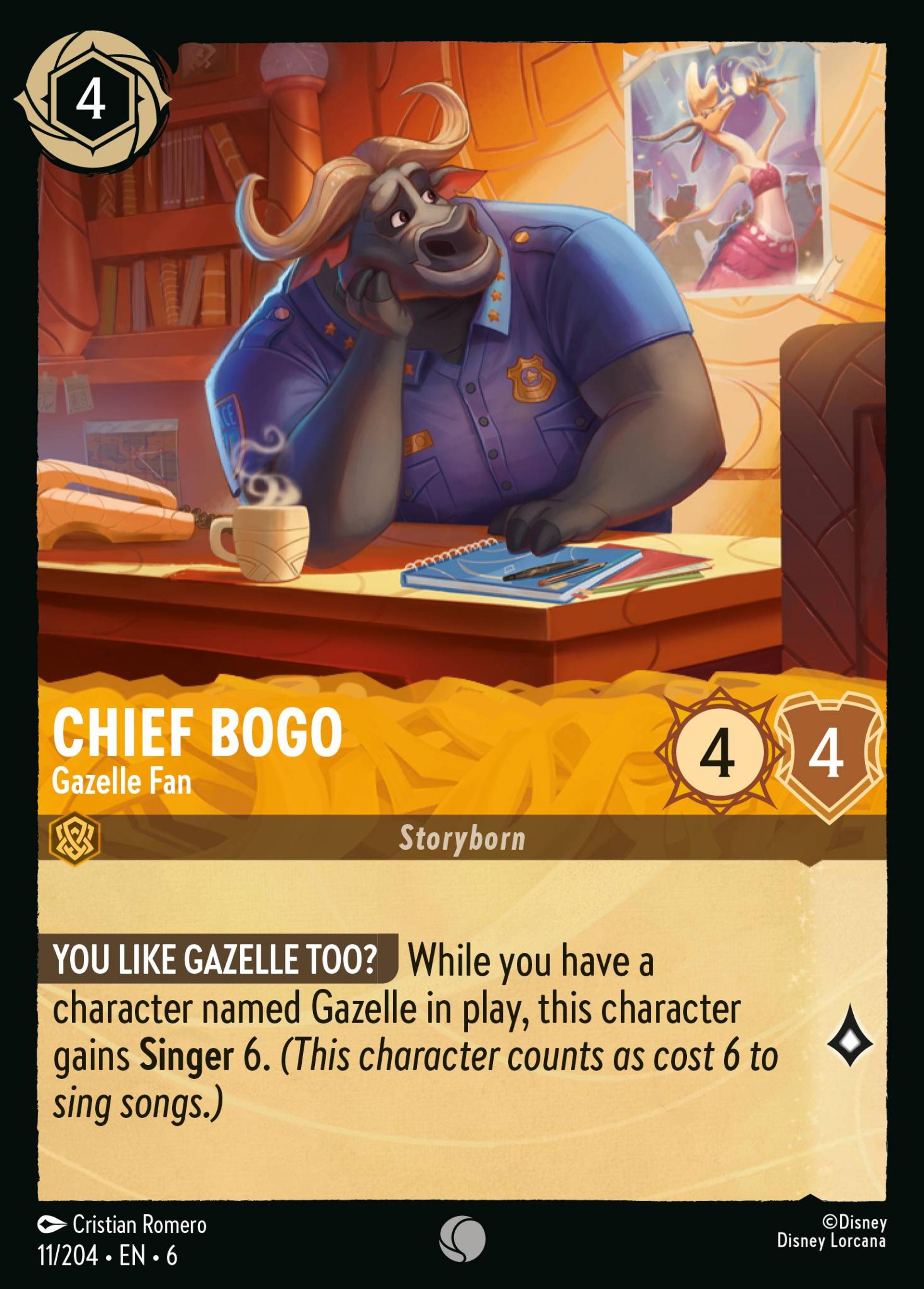 Chief Bogo - Gazelle Fan — Azurite Sea — Lorcana