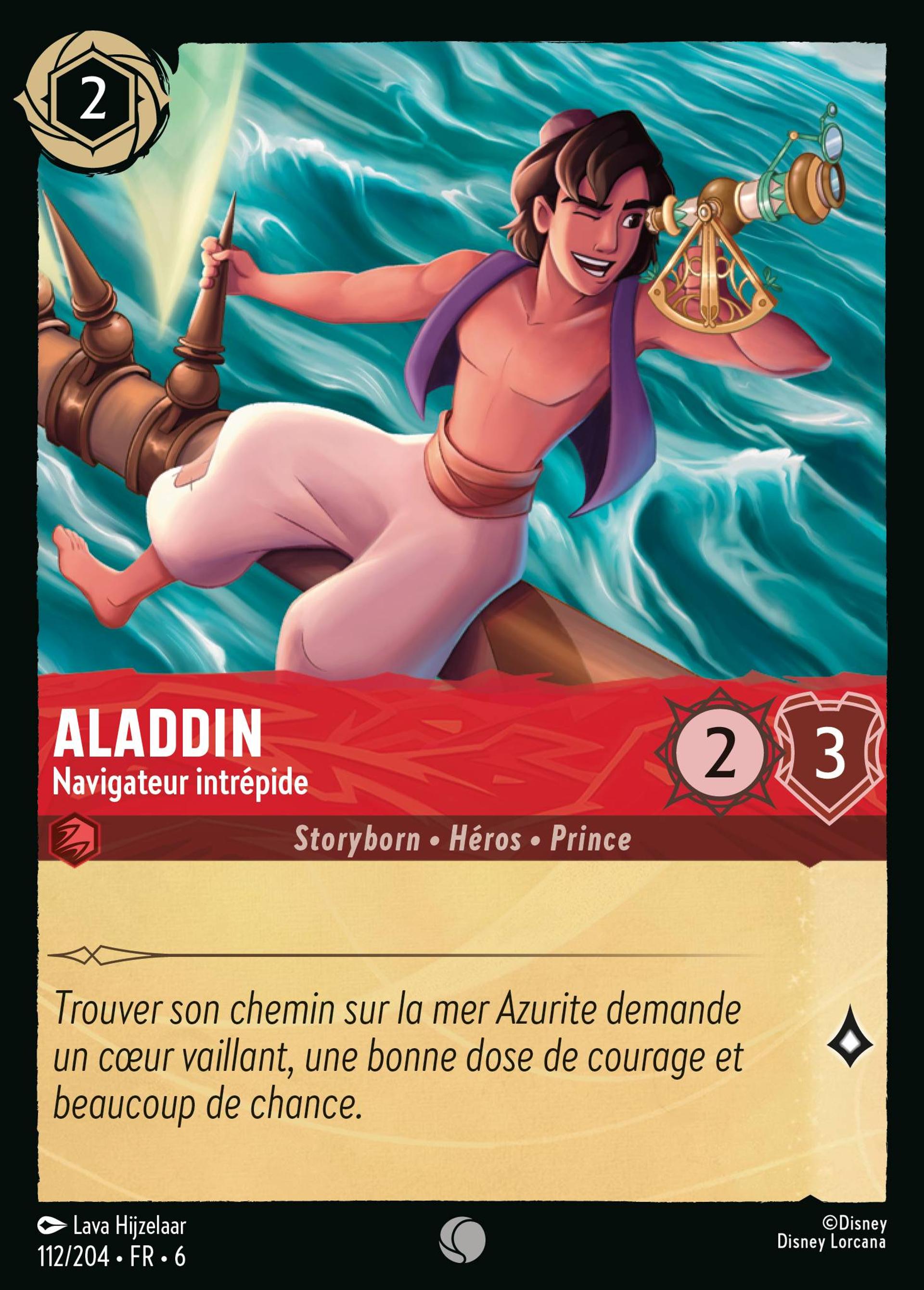 Aladdin - Navigateur intrépide — Azurite Sea — Lorcana