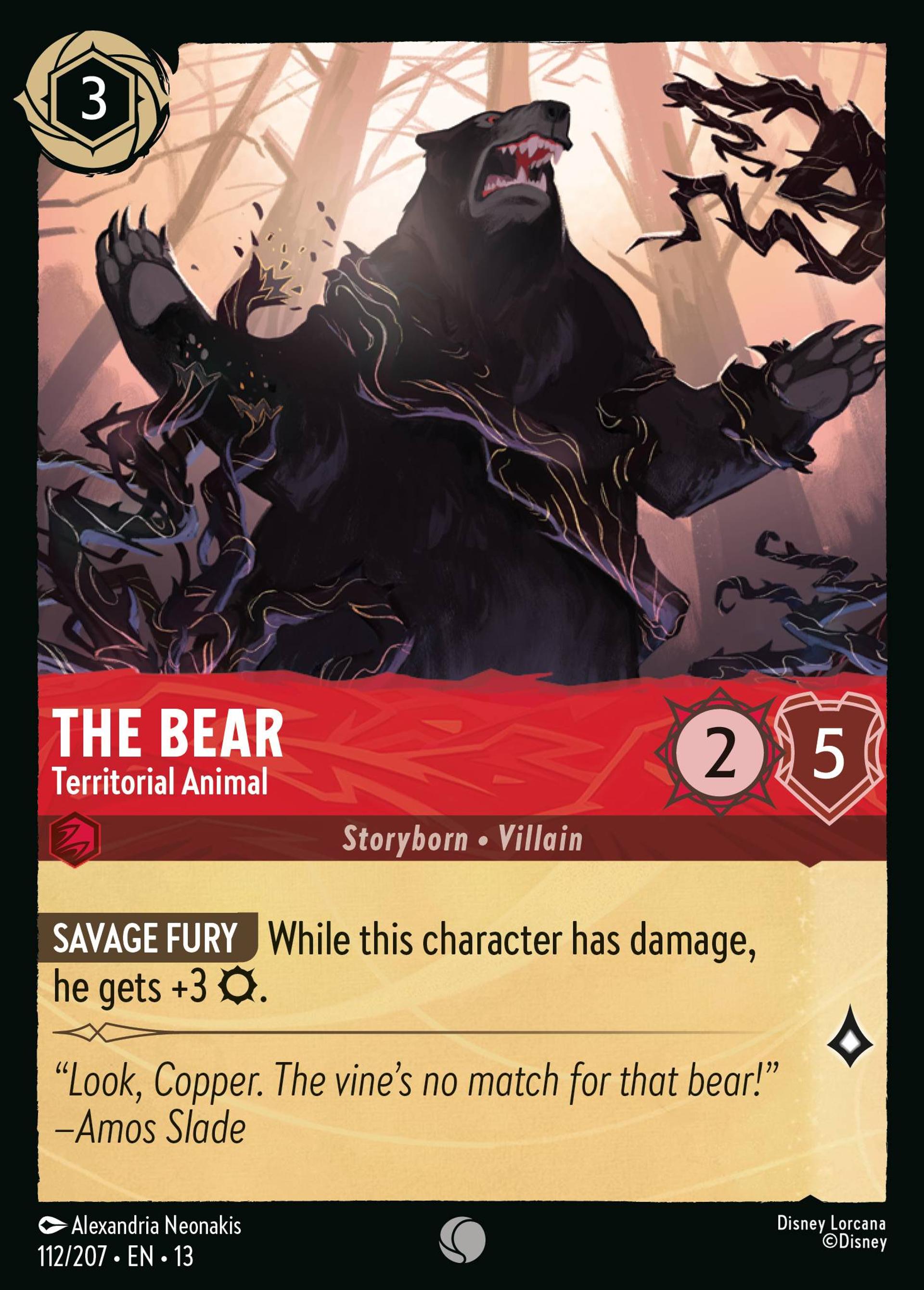 The Bear - Territorial Animal — Attack of the Vine! — Lorcana