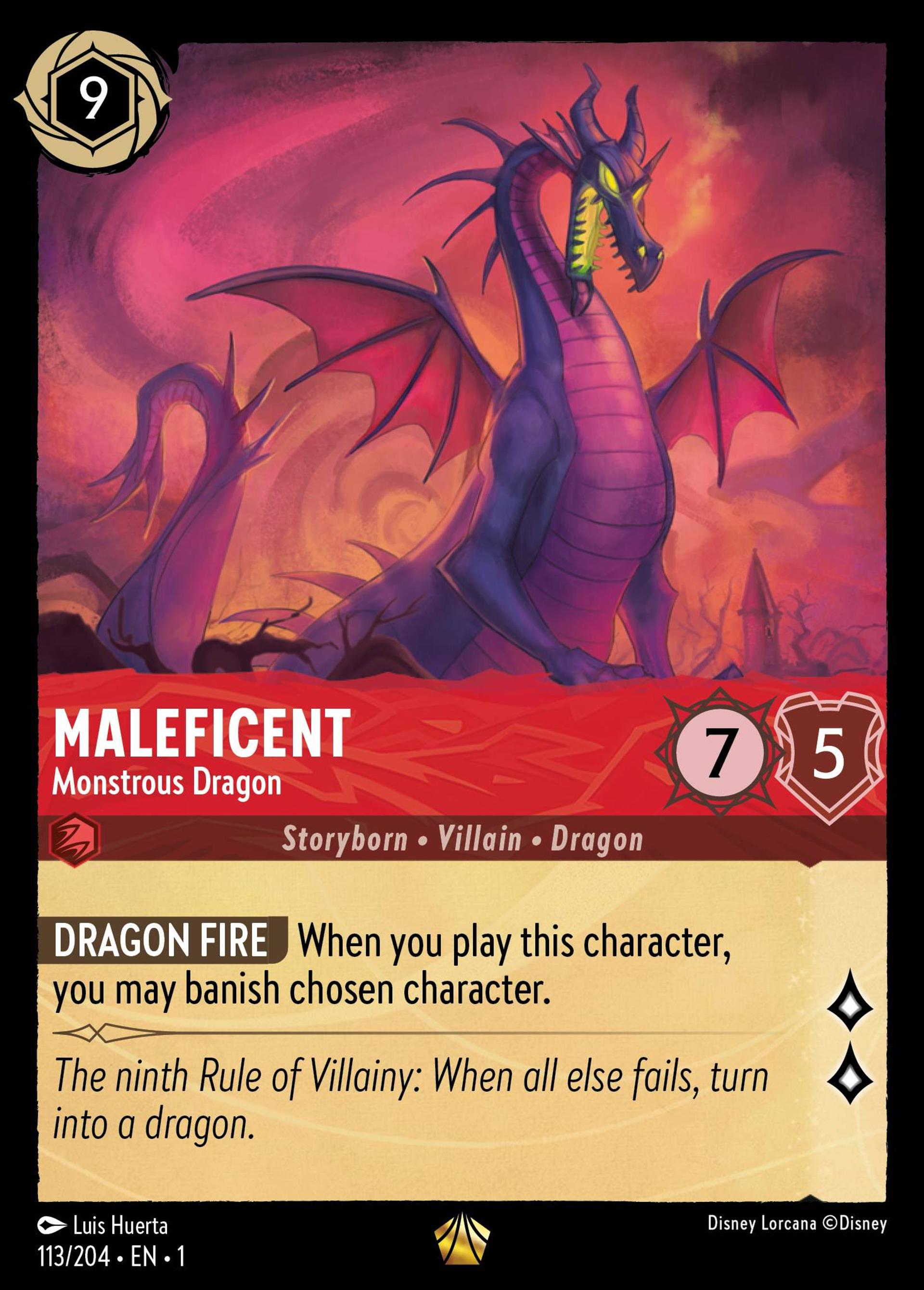 Maleficent - Monstrous Dragon — The First Chapter — Lorcana