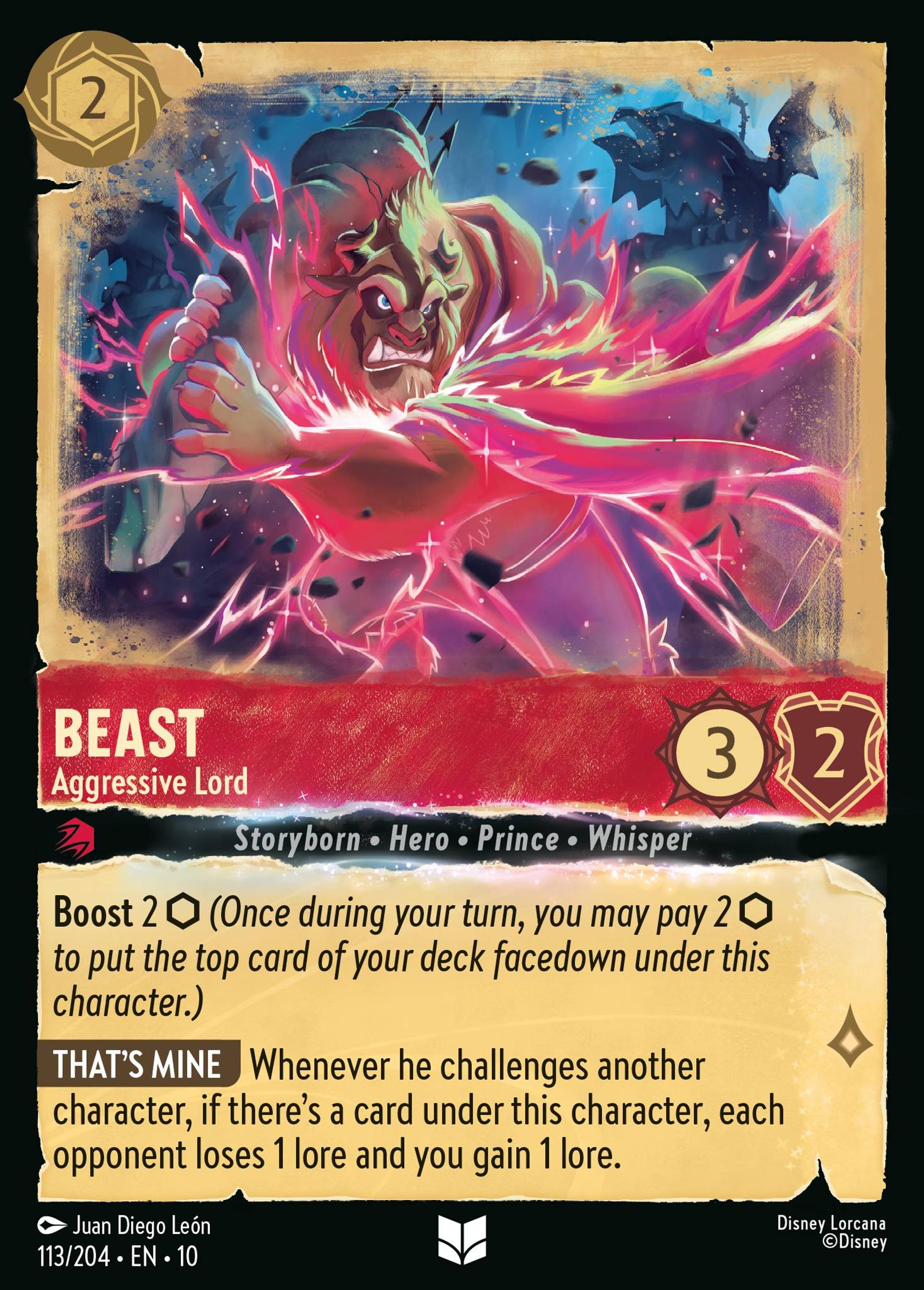 Beast - Aggressive Lord — Whispers in the Well — Lorcana
