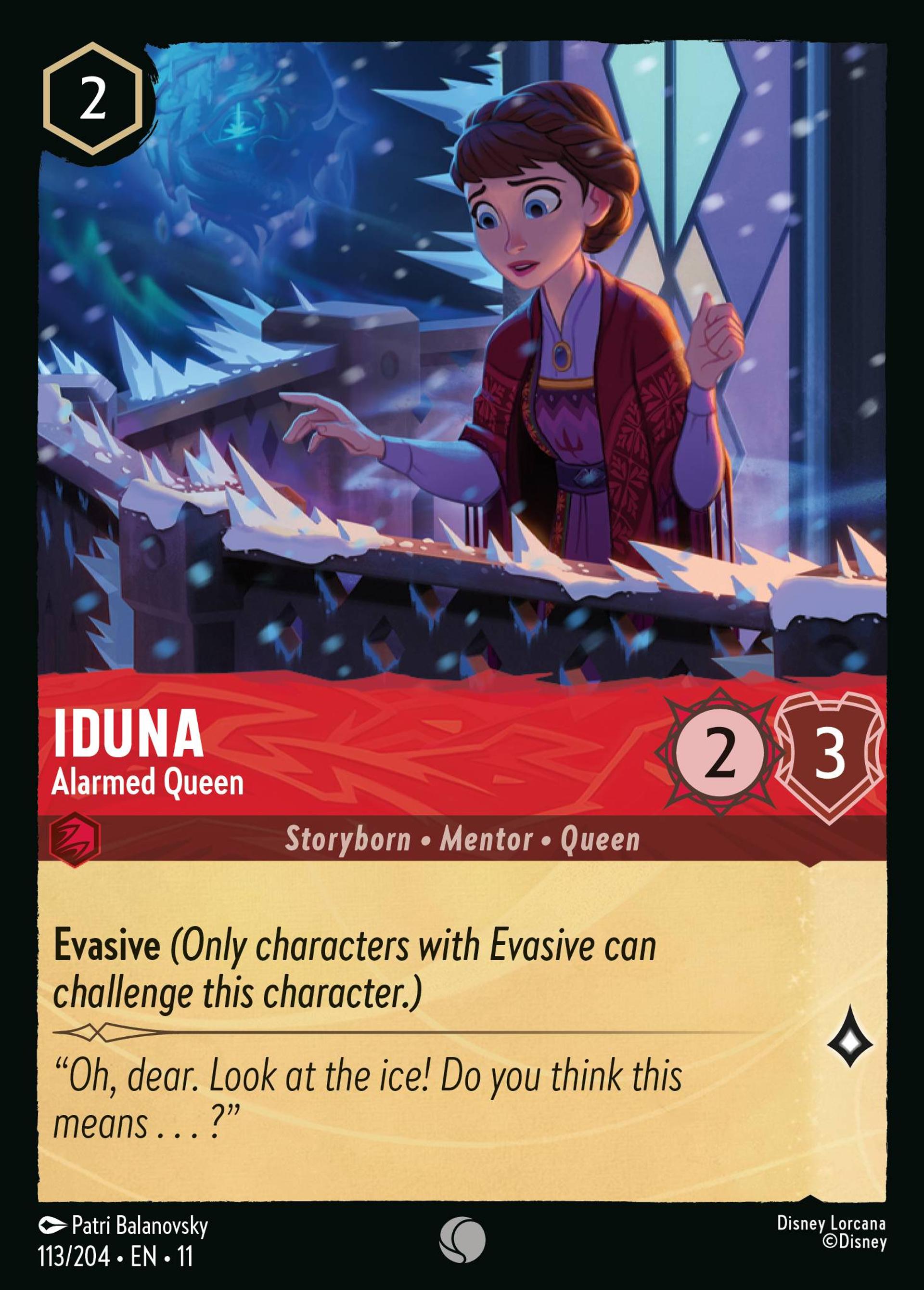 Iduna - Alarmed Queen — Winterspell — Lorcana