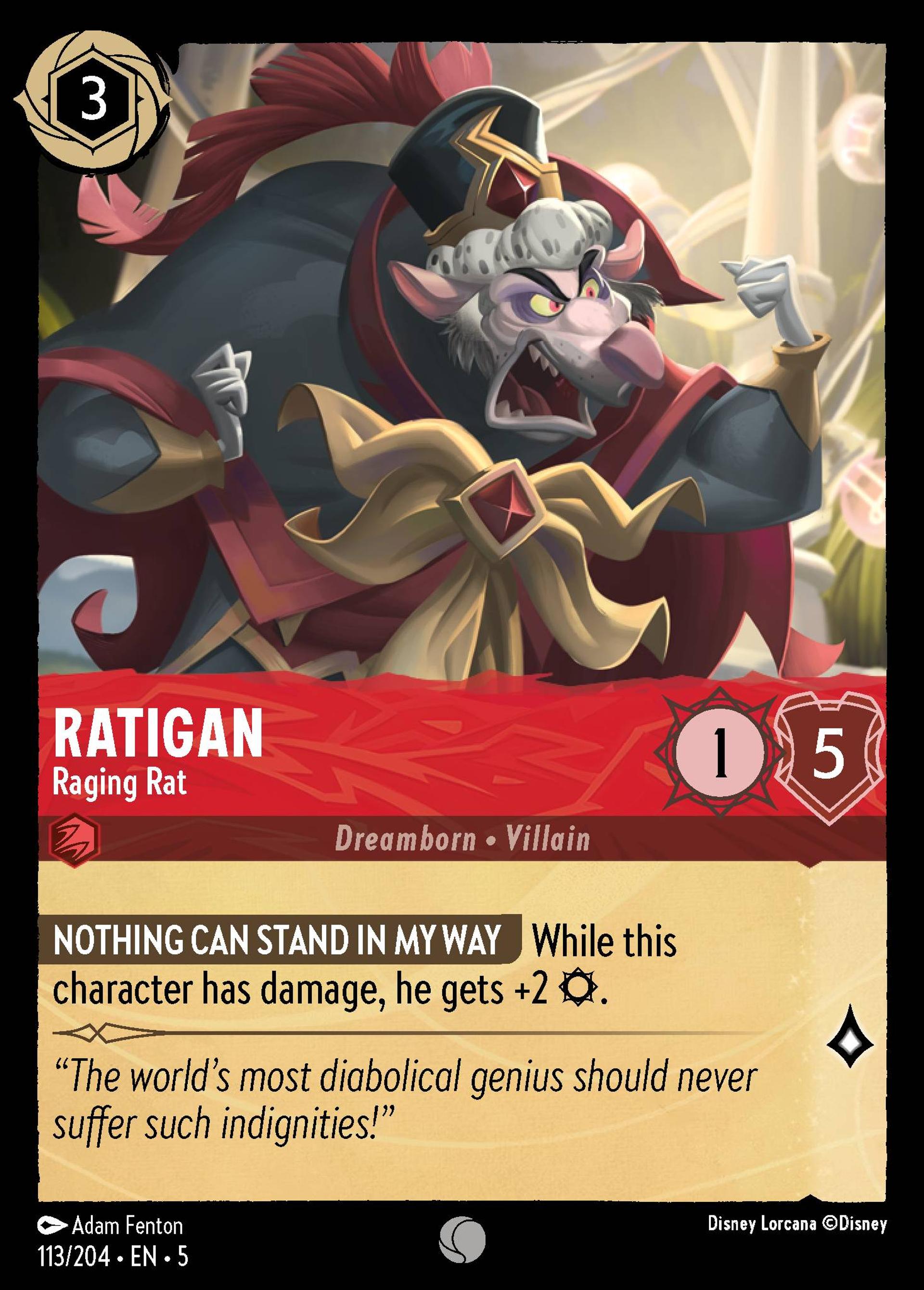 Ratigan - Rat enragé — Shimmering Skies — Lorcana