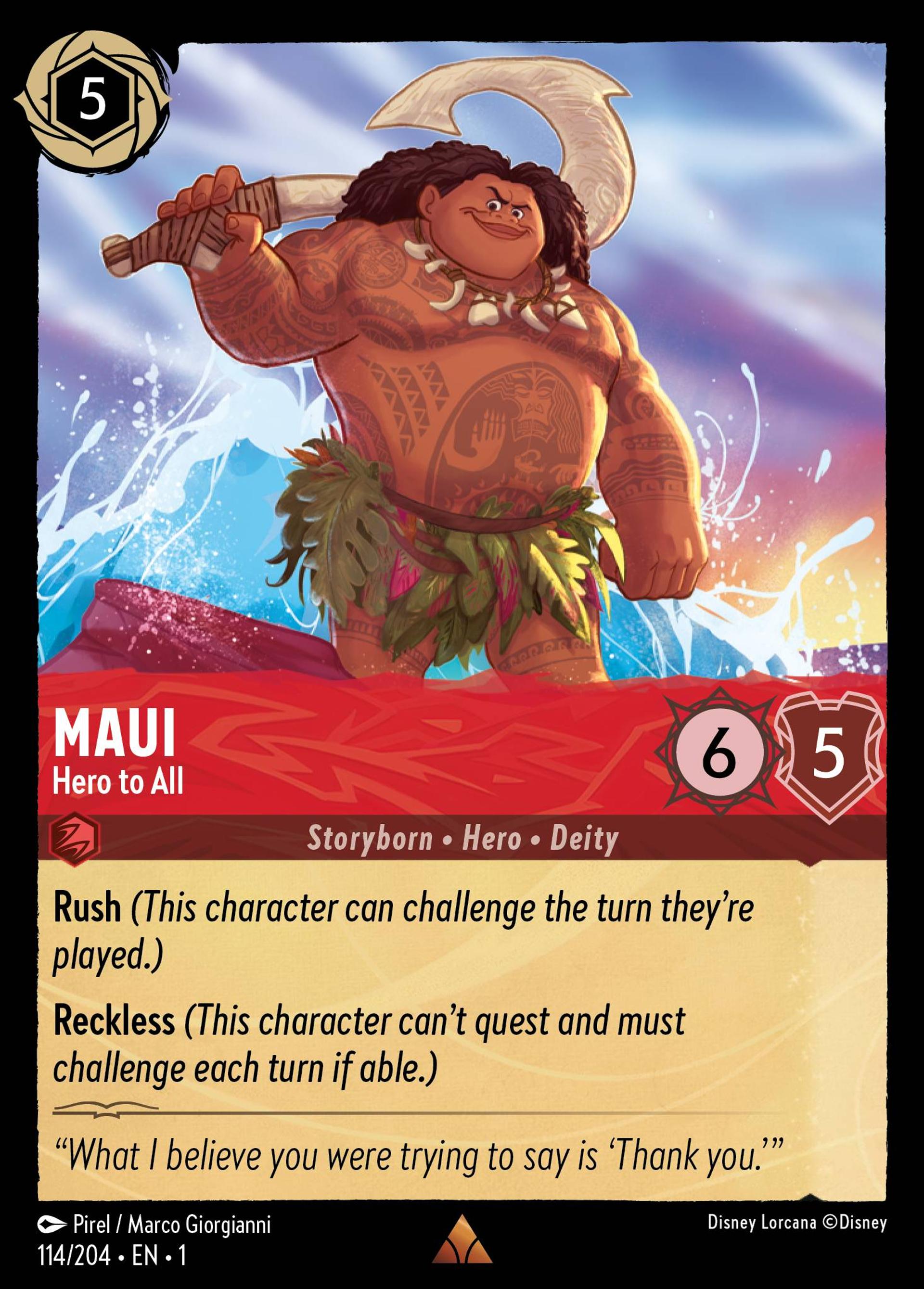 Maui - Hero to All — The First Chapter — Lorcana