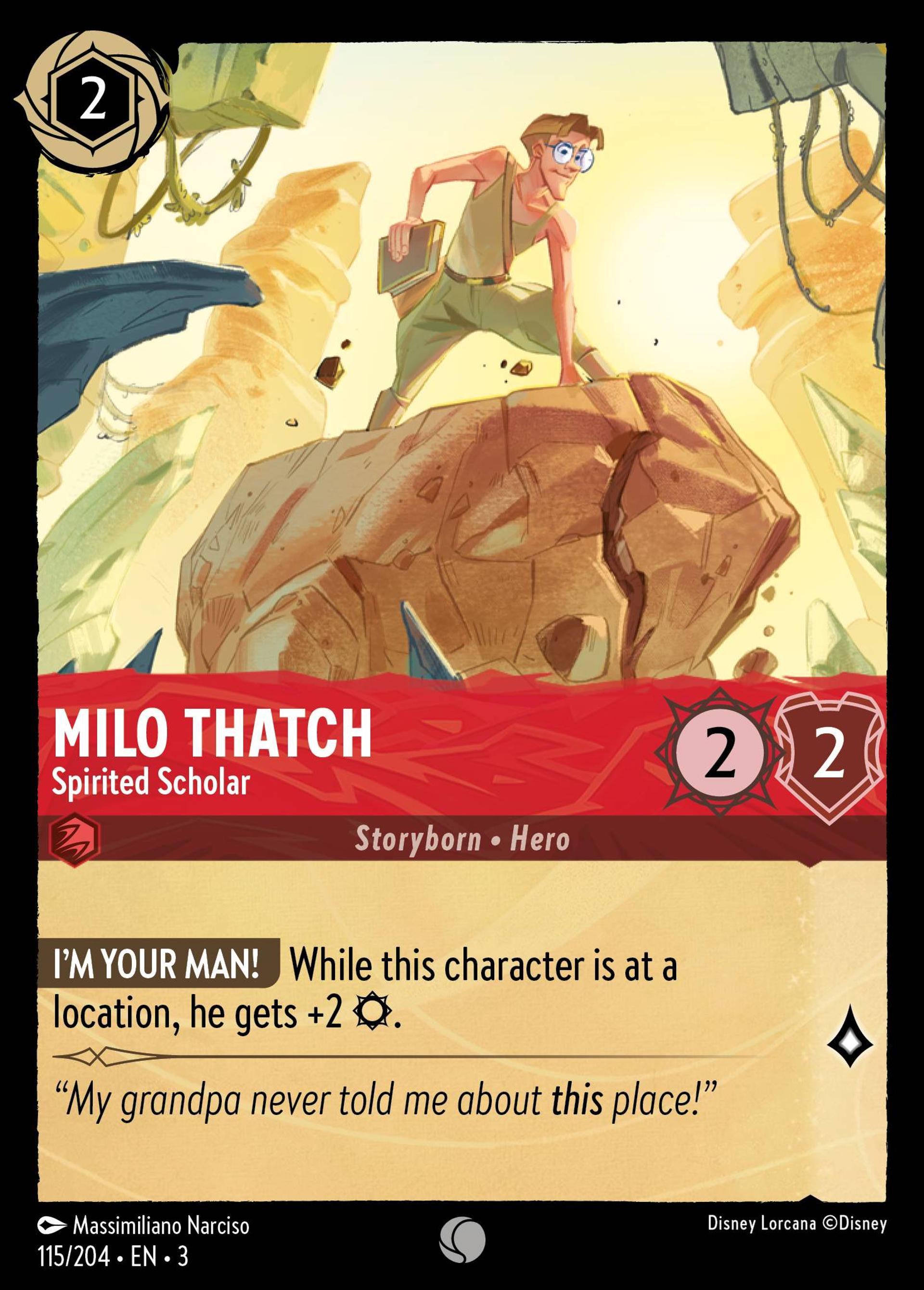 Milo Thatch - Spirited Scholar — Into the Inklands — Lorcana