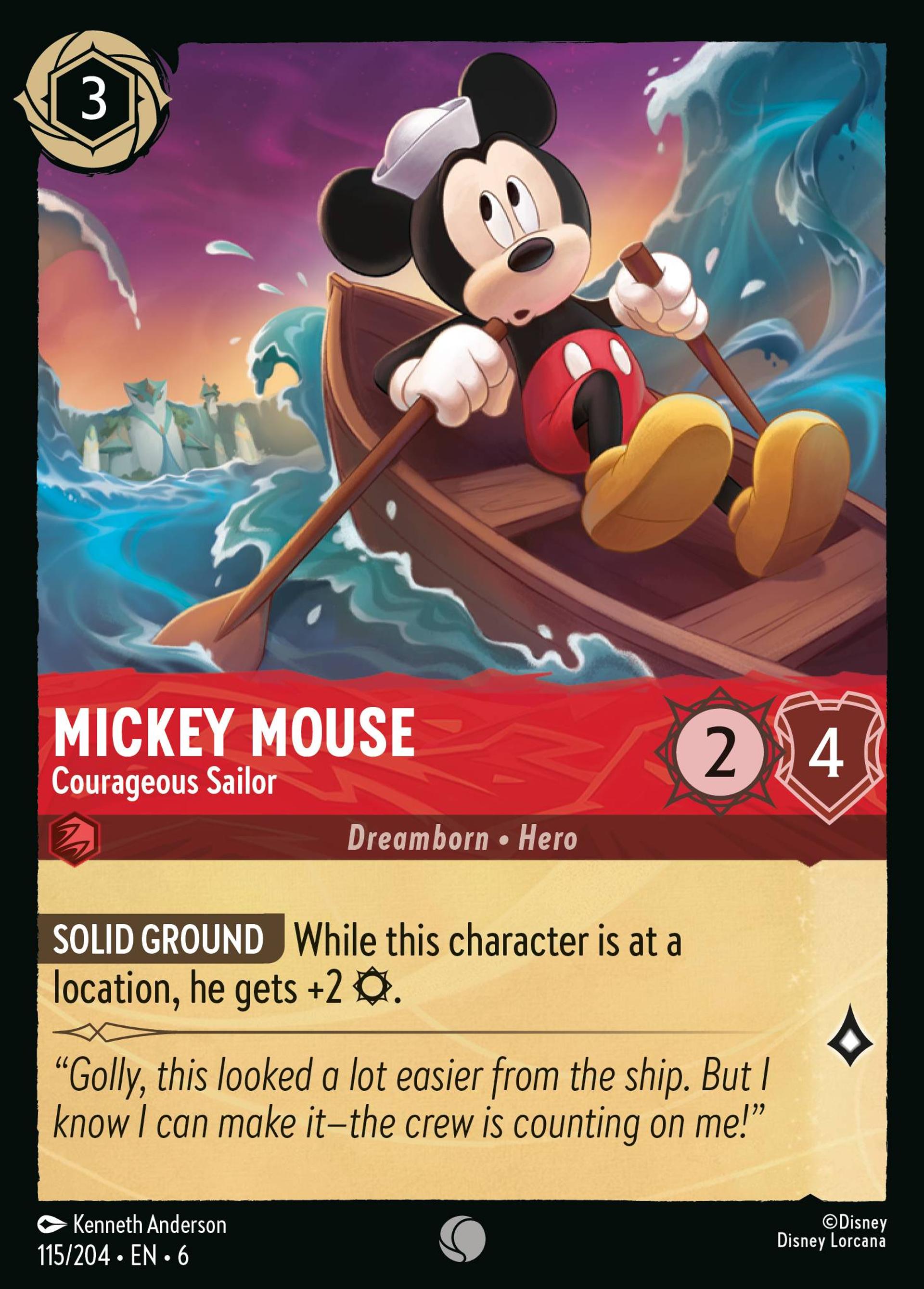 Mickey Mouse - Courageous Sailor — Azurite Sea — Lorcana