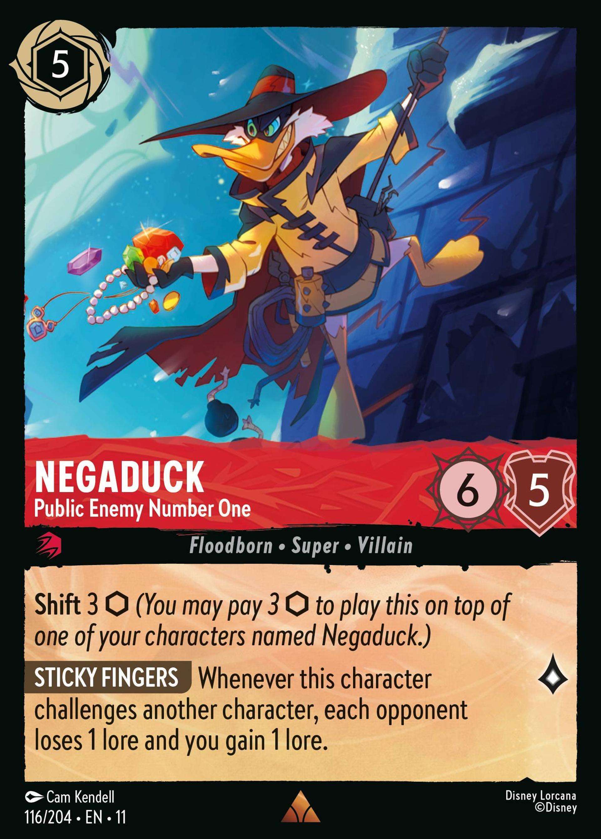 Negaduck - Public Enemy Number One — Winterspell — Lorcana