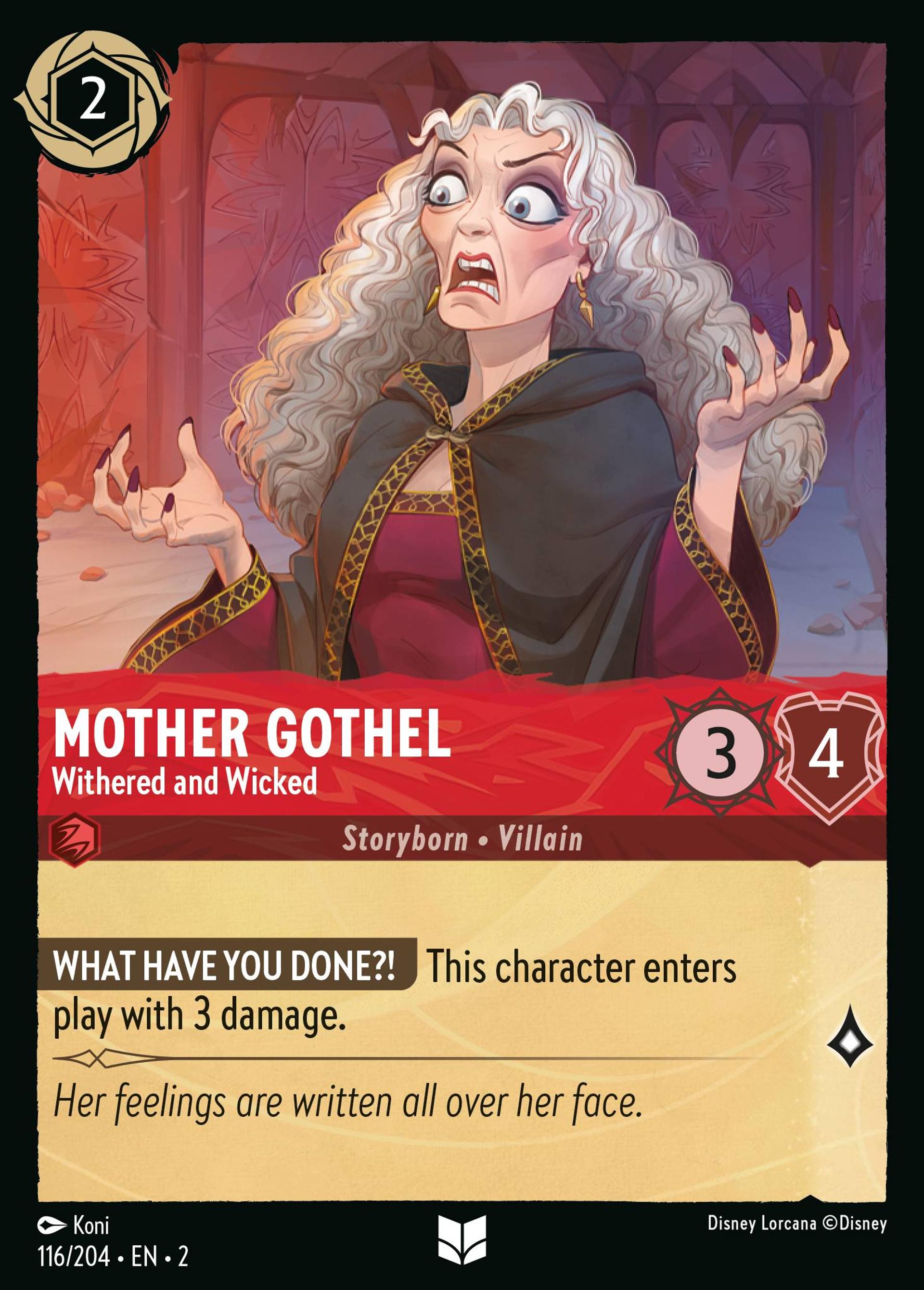 Mère Gothel - Mauvaise et desséchée — Rise of the Floodborn — Lorcana