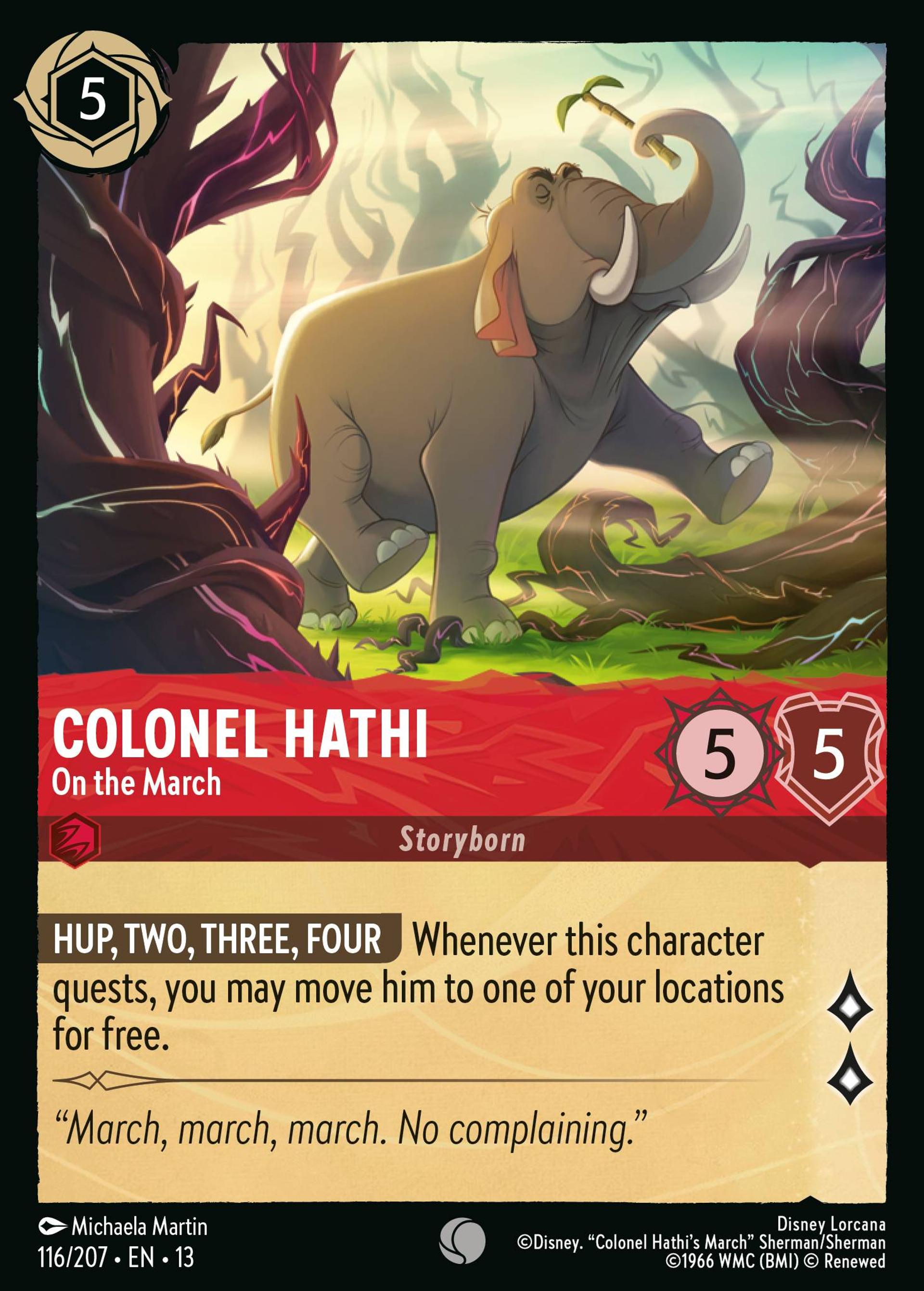 Colonel Hathi - On the March — Attack of the Vine! — Lorcana