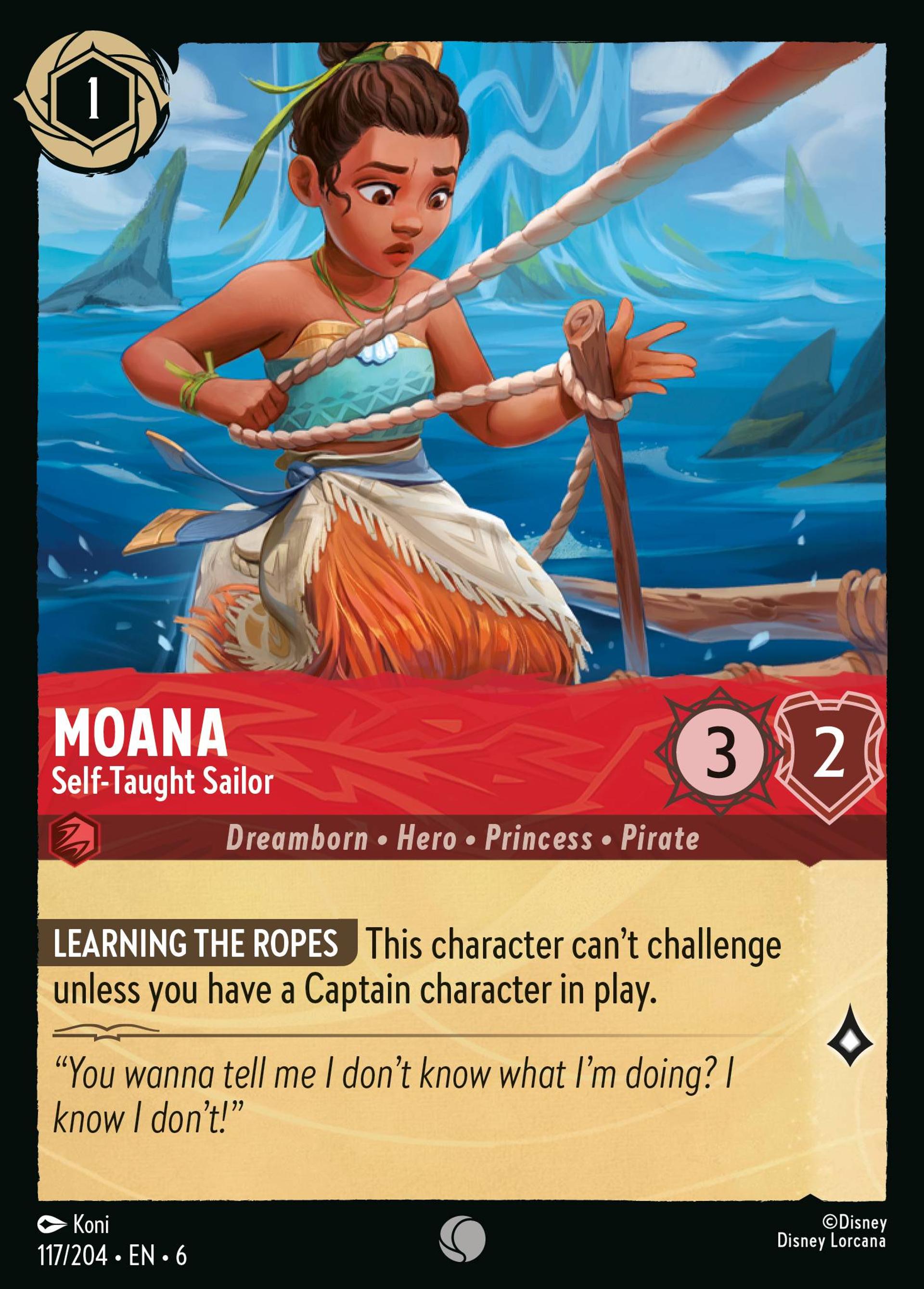 Moana - Self-Taught Sailor — Azurite Sea — Lorcana
