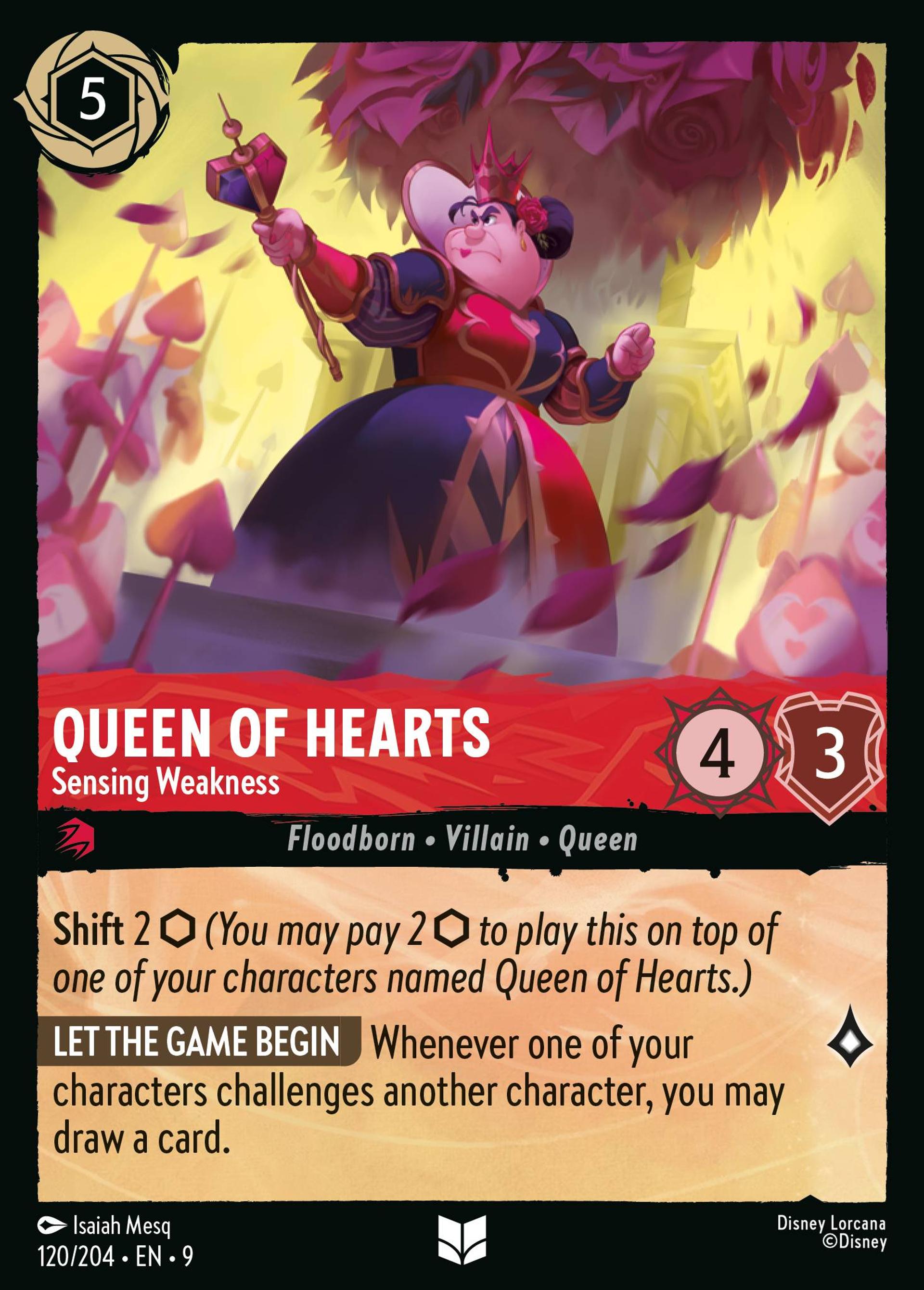 Queen of Hearts - Sensing Weakness — Fabled — Lorcana