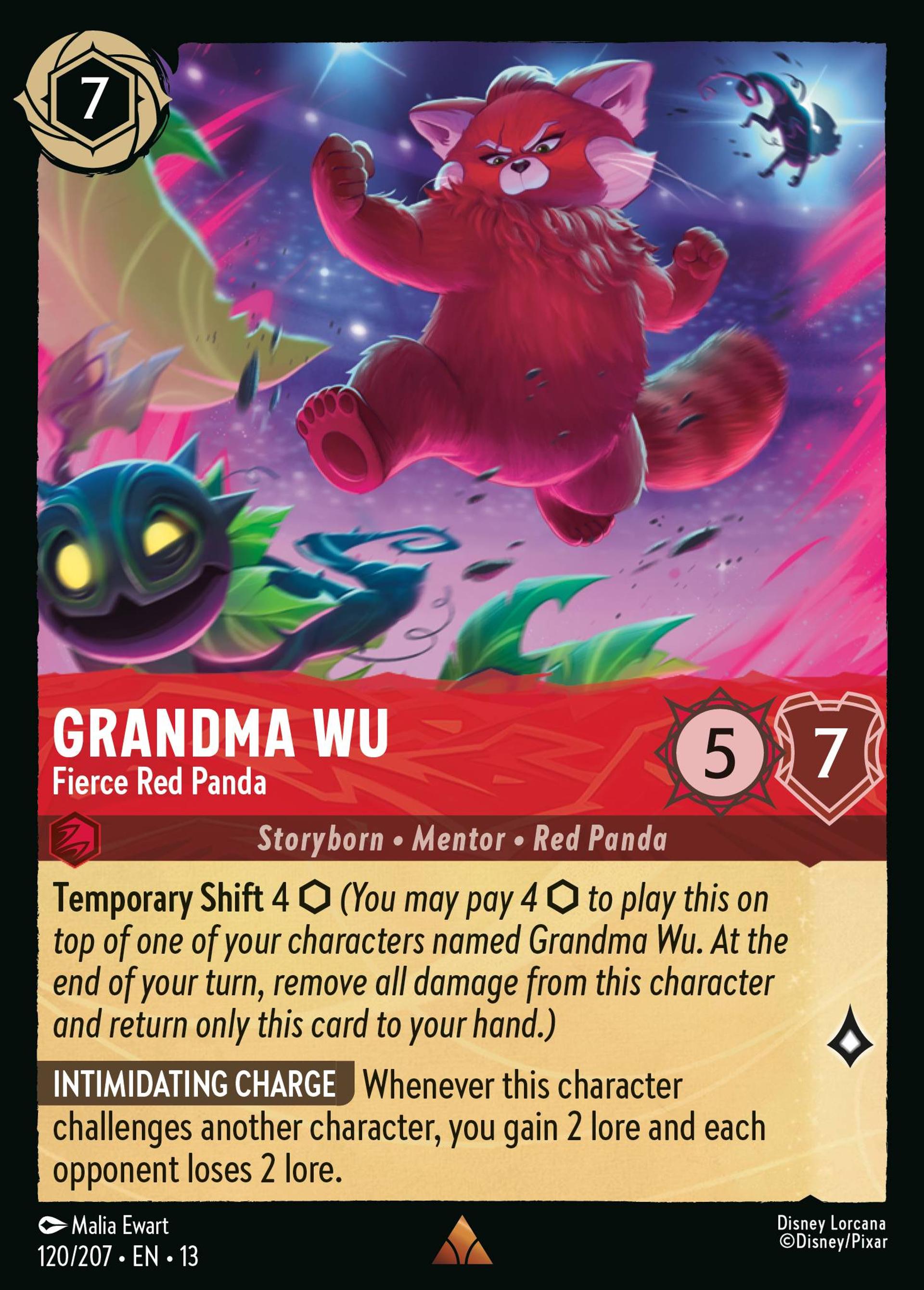 Grandma Wu - Fierce Red Panda — Attack of the Vine! — Lorcana