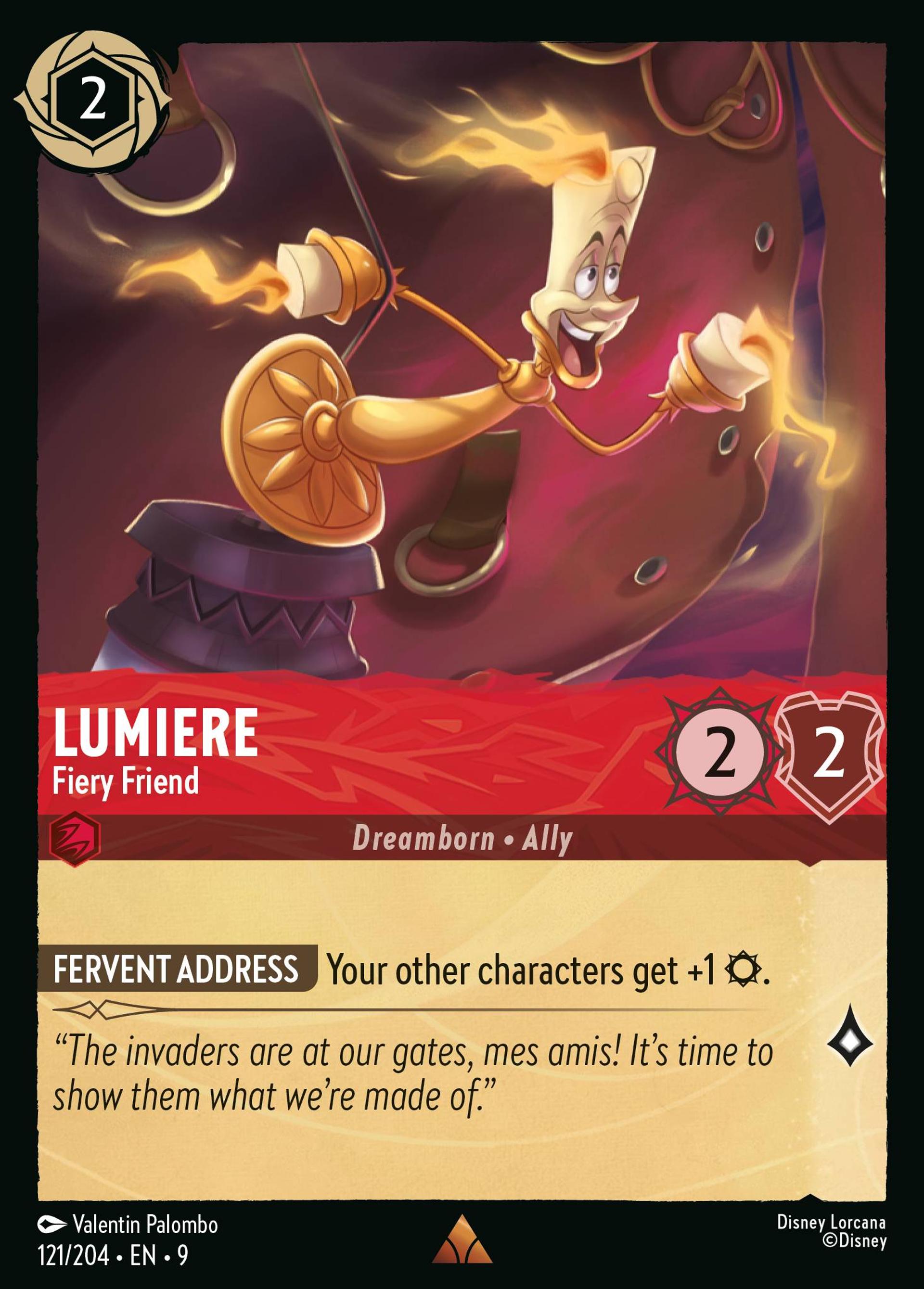 Lumiere - Fiery Friend — Fabled — Lorcana