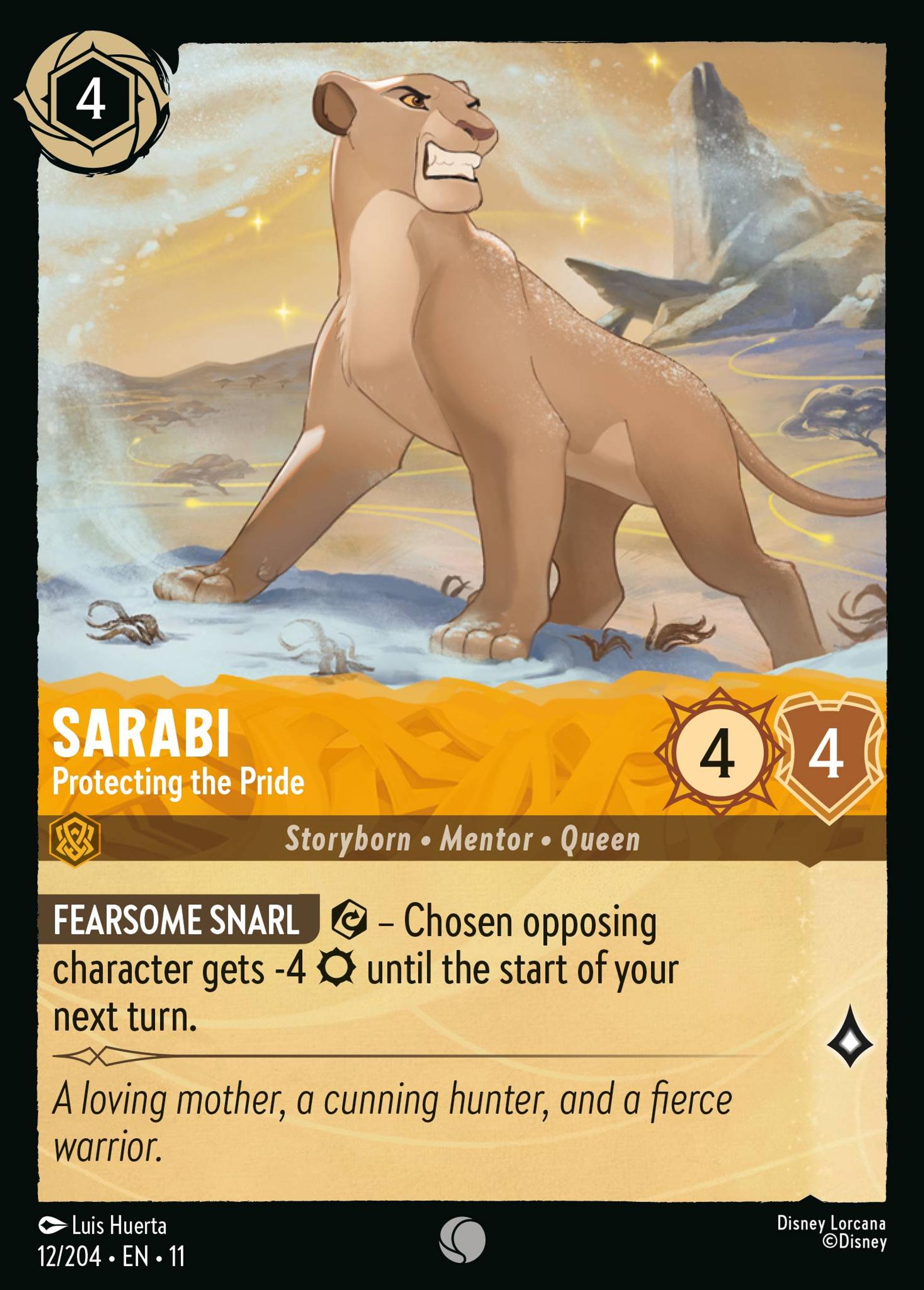 Sarabi - Protecting the Pride — Winterspell — Lorcana