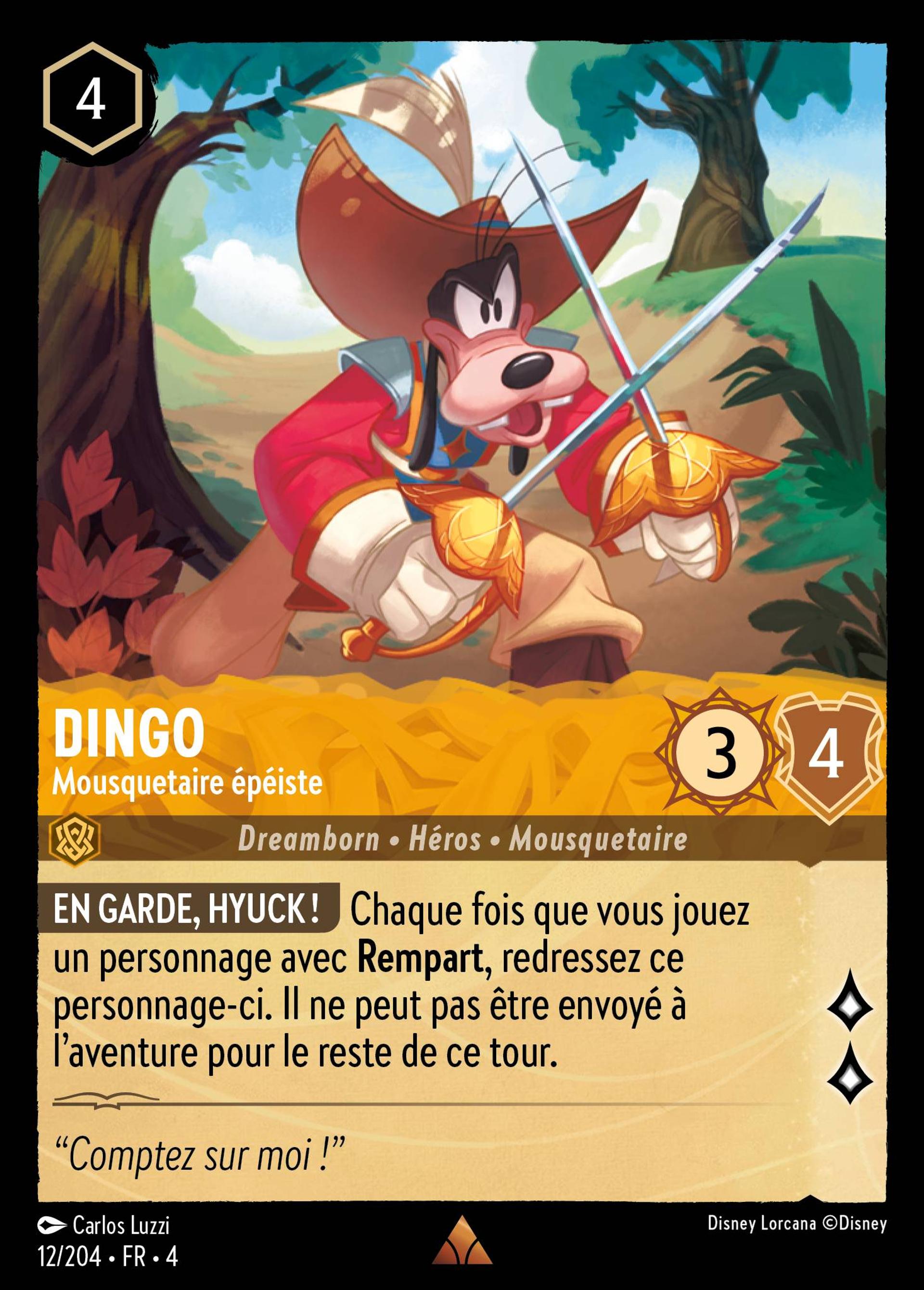 Dingo - Mousquetaire épéiste — Ursula's Return — Lorcana
