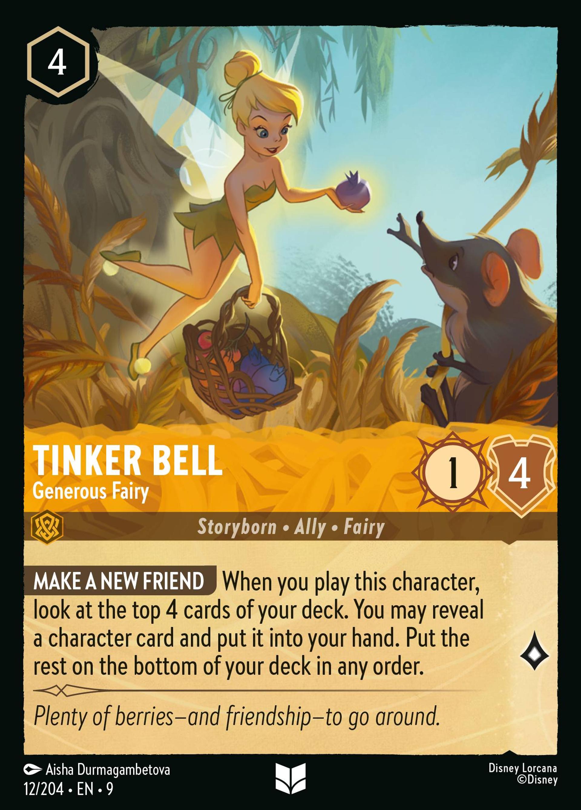 Tinker Bell - Generous Fairy — Fabled — Lorcana