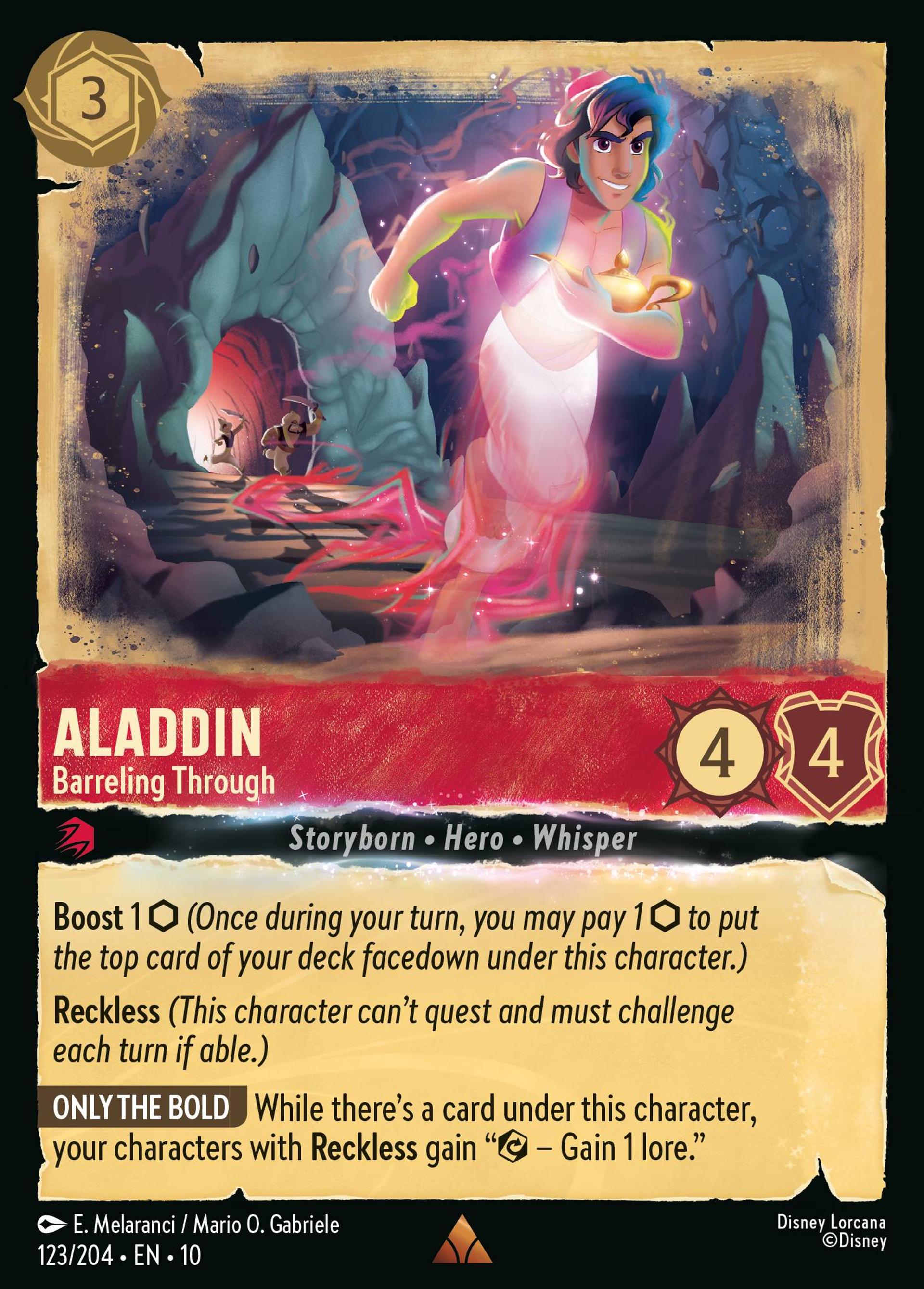 Aladdin - Barreling Through — Whispers in the Well — Lorcana