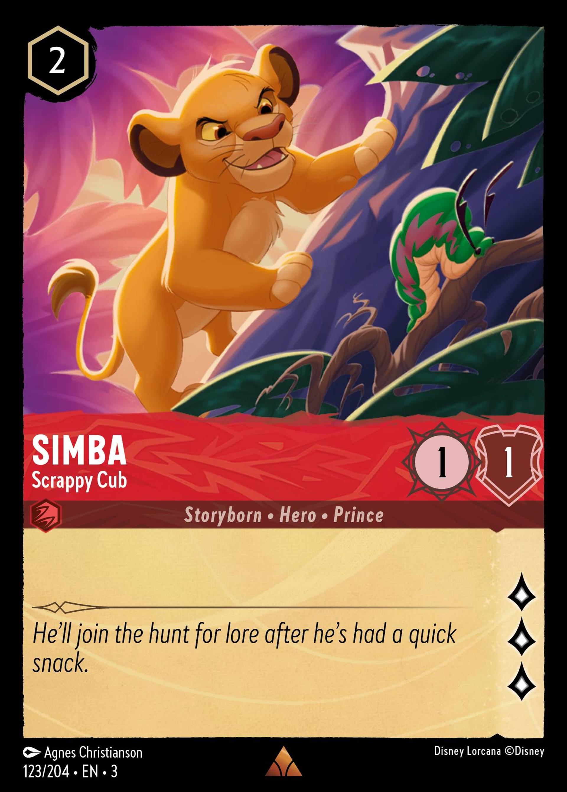 Simba - Scrappy Cub — Into the Inklands — Lorcana