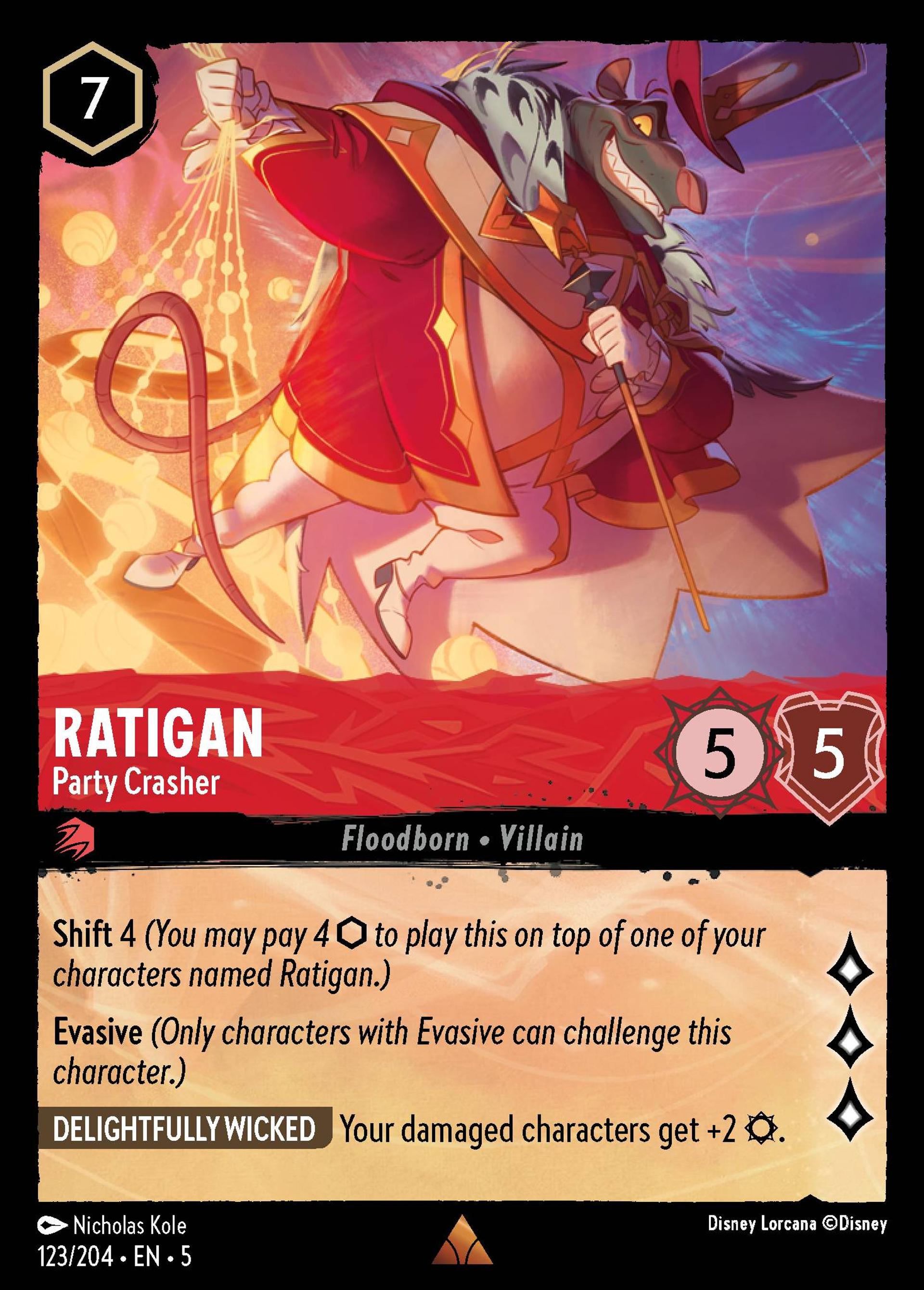 Ratigan - Party Crasher — Shimmering Skies — Lorcana