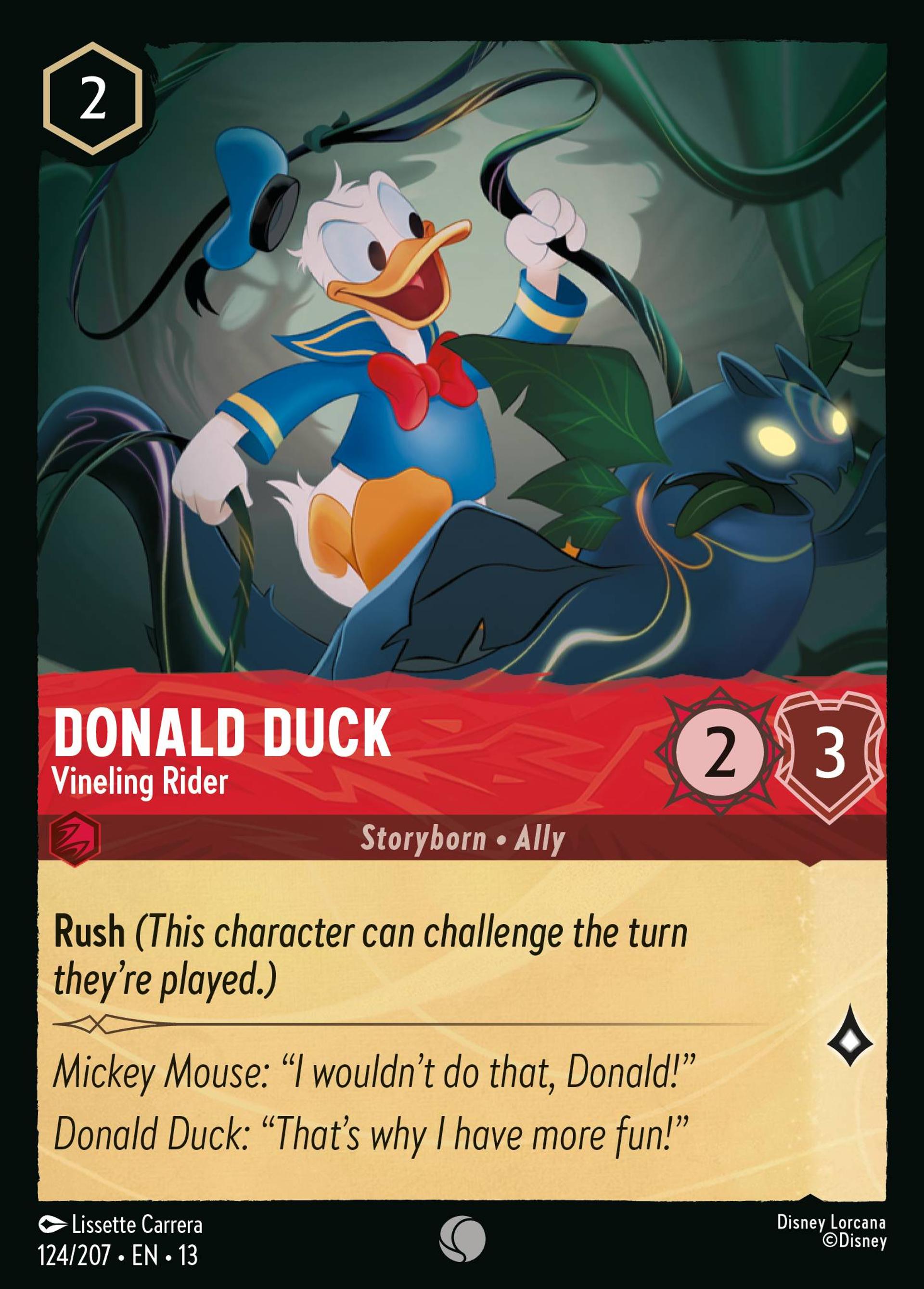 Donald Duck - Vineling Rider — Attack of the Vine! — Lorcana