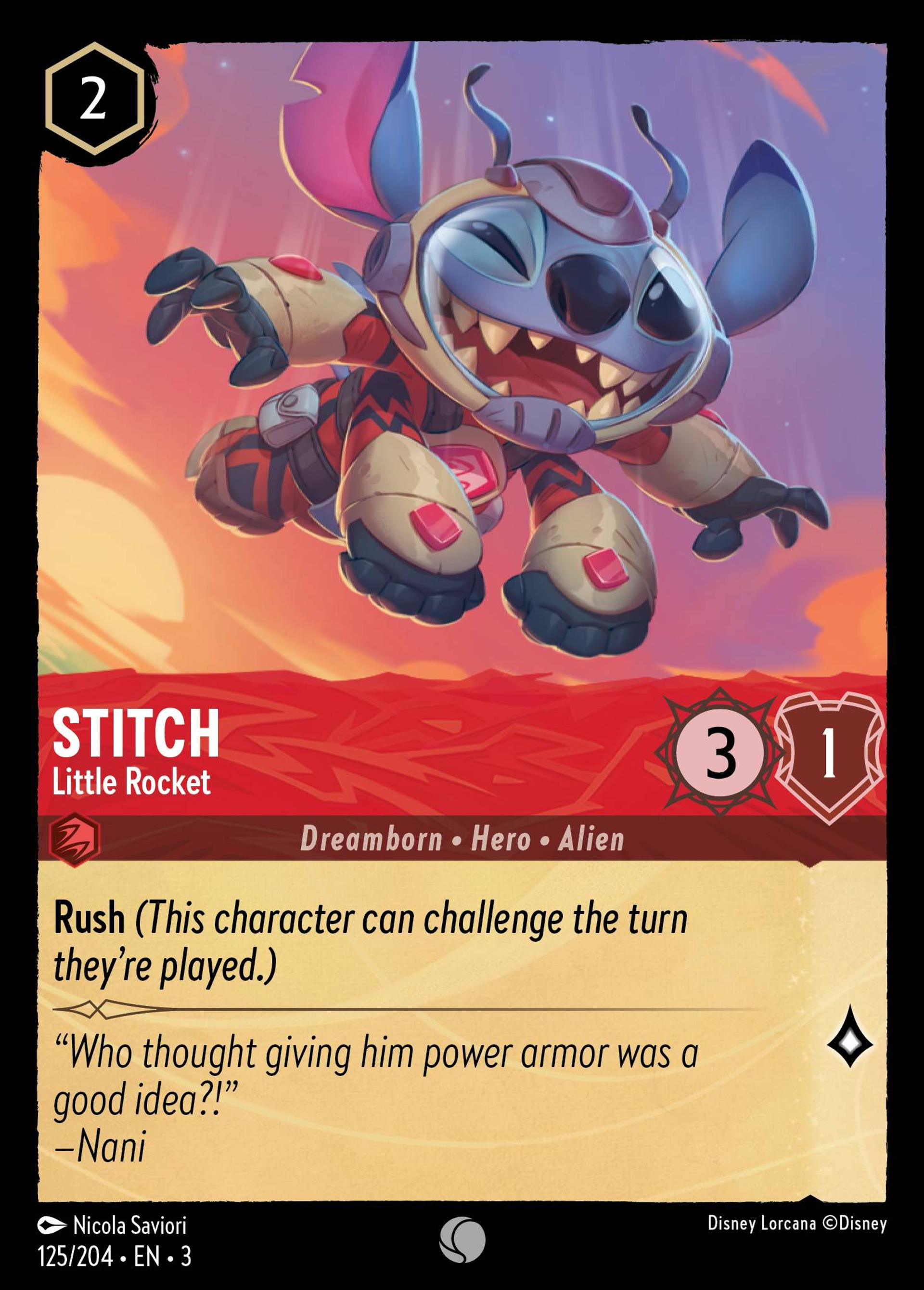 Stitch - Little Rocket — Into the Inklands — Lorcana