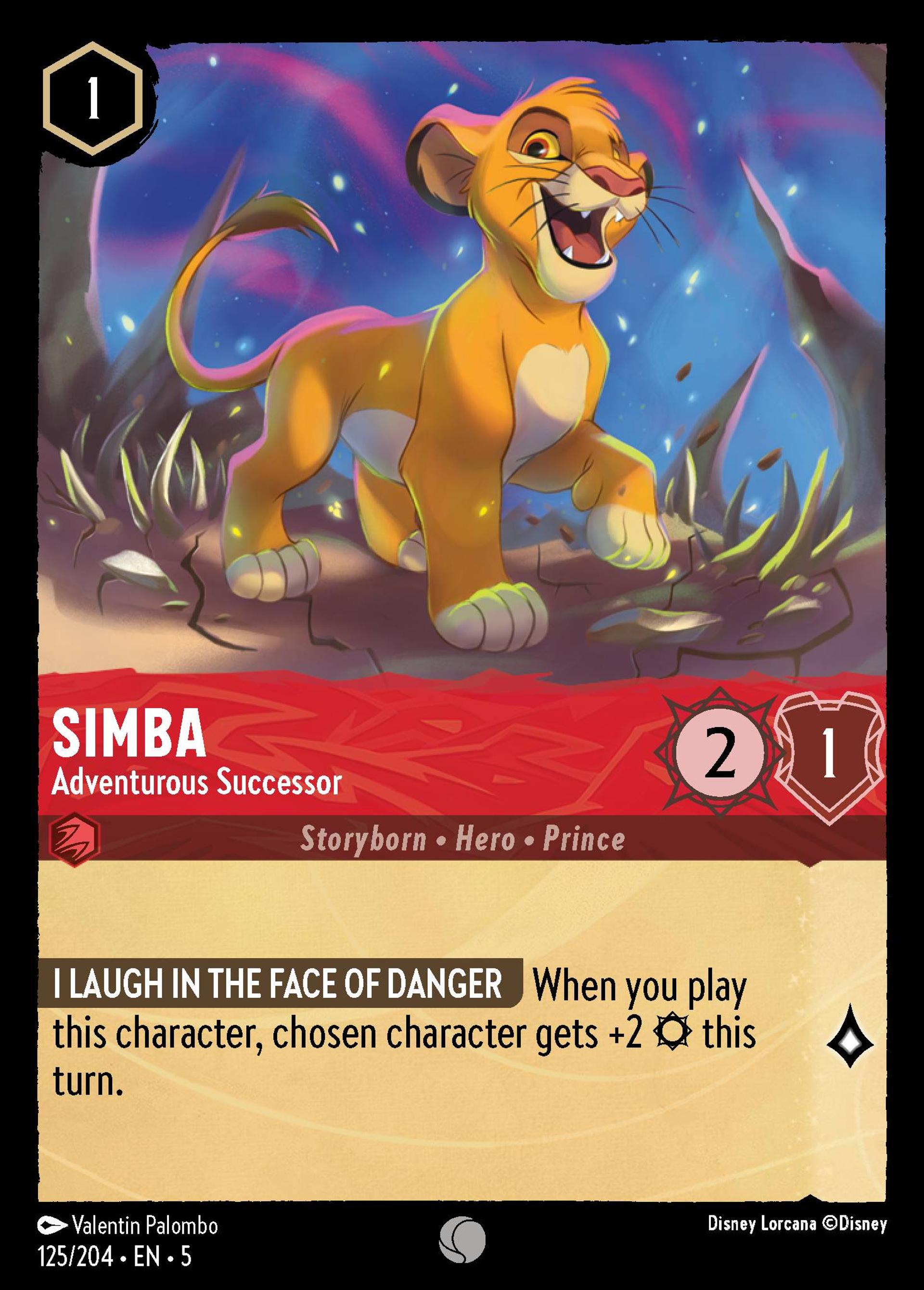 Simba - Adventurous Successor — Shimmering Skies — Lorcana