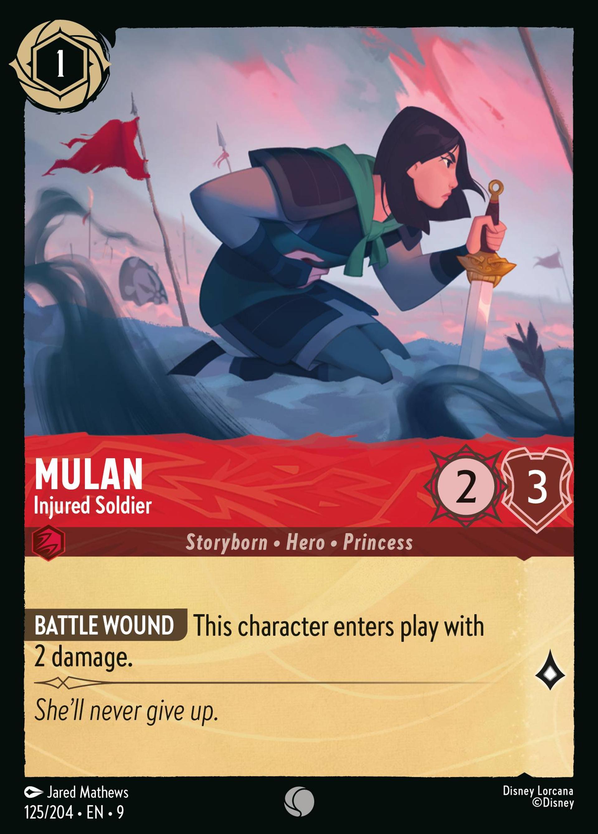 Mulan - Injured Soldier — Fabled — Lorcana