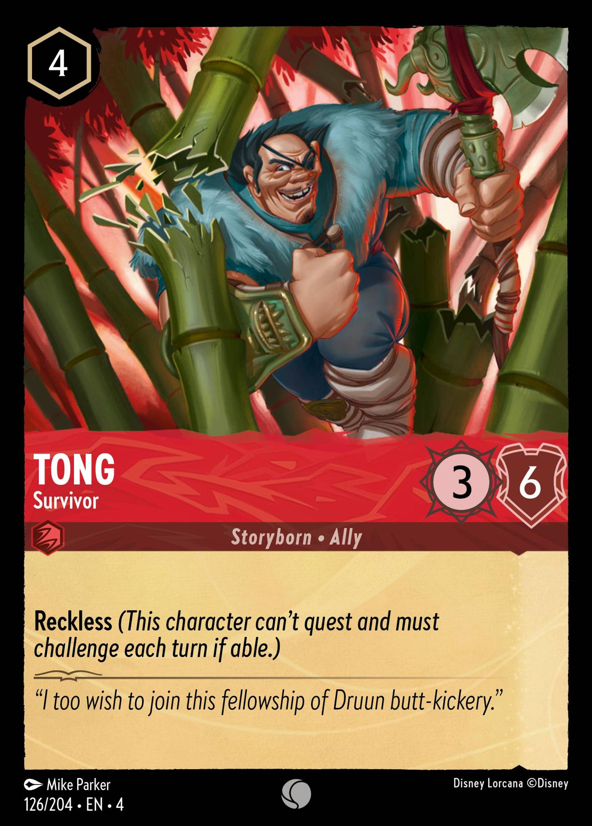 Tong - Survivor — Ursula's Return — Lorcana