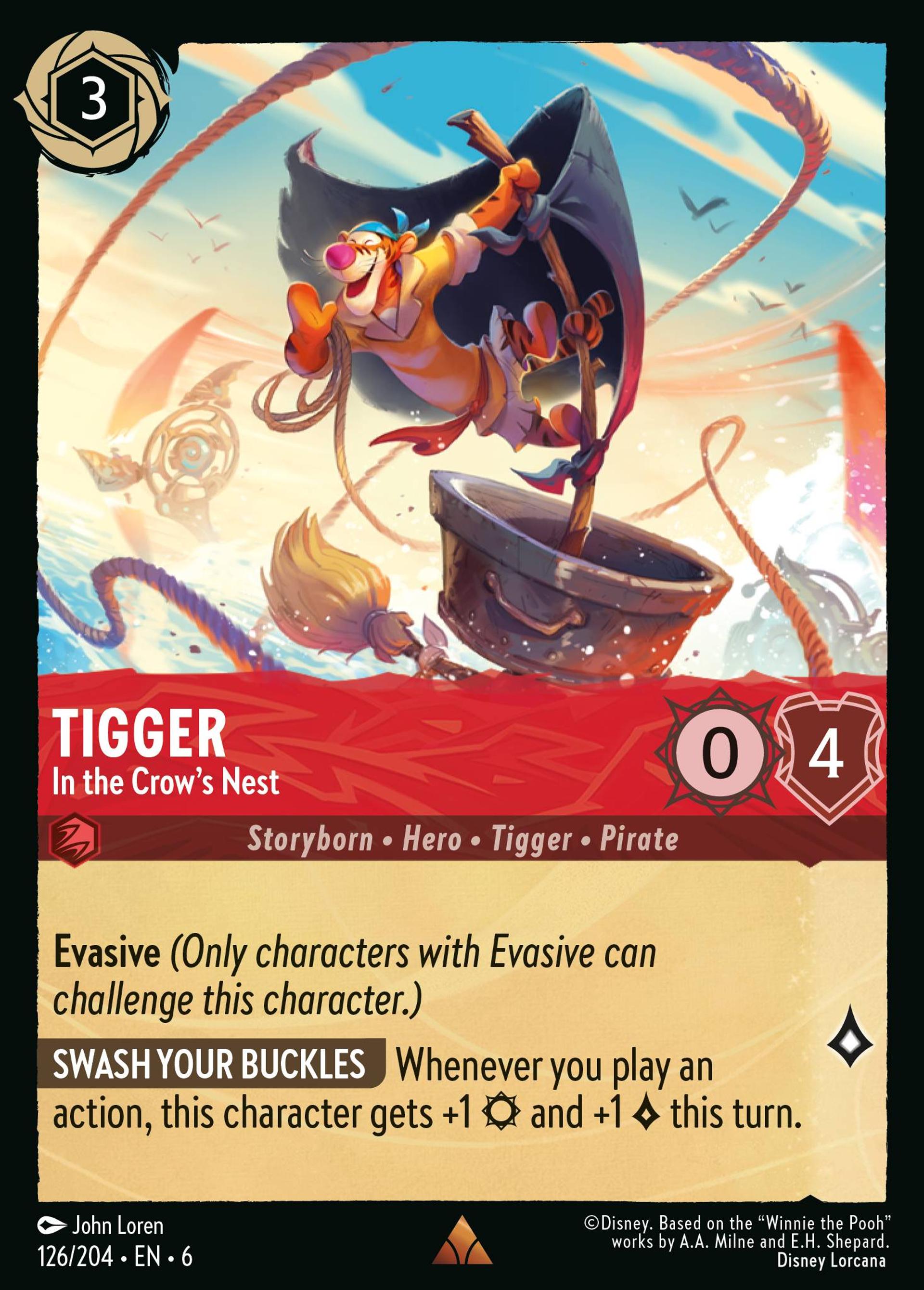 Tigger - In the Crow's Nest — Azurite Sea — Lorcana