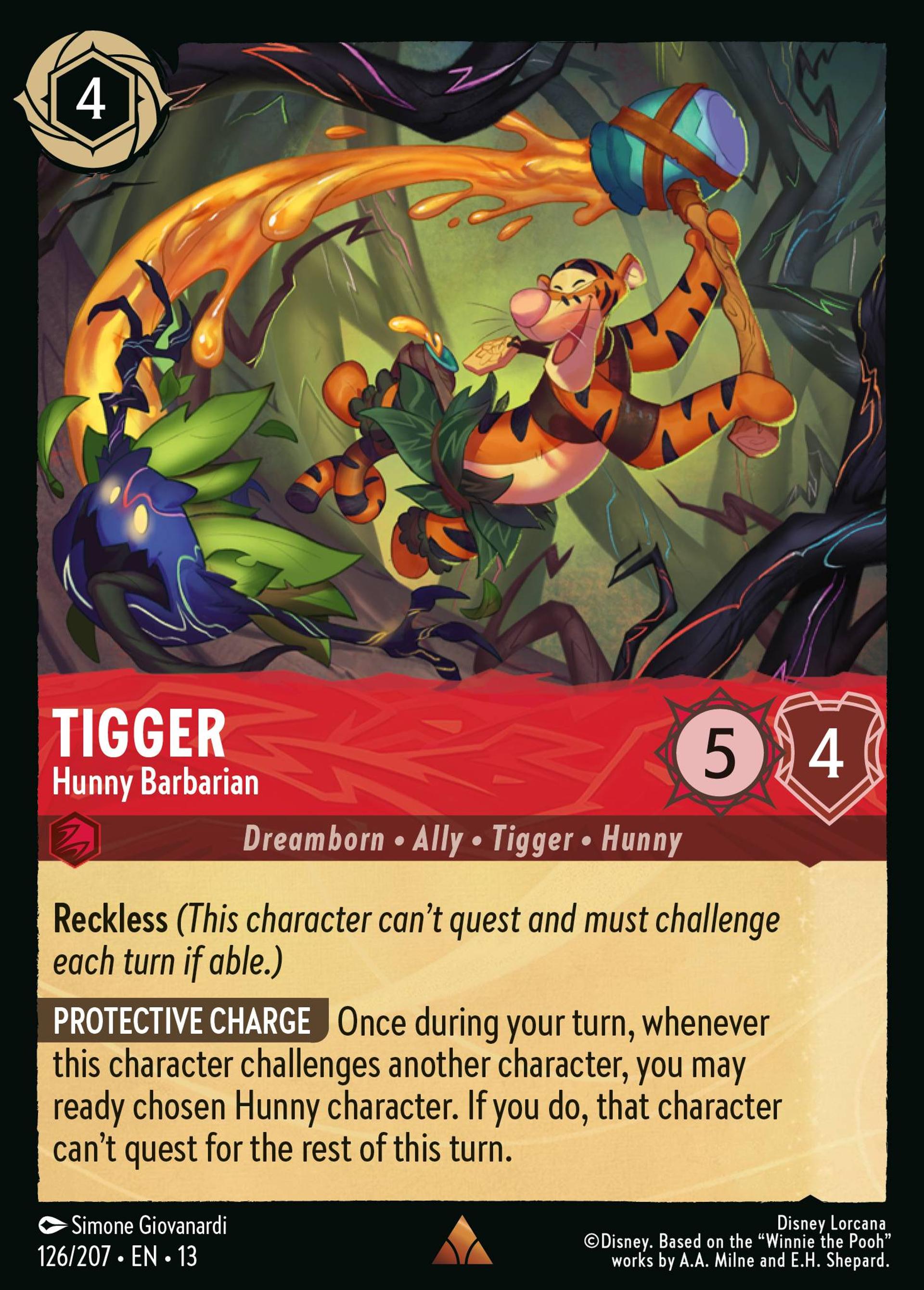 Tigrou - Barbare mellifique — Attack of the Vine! — Lorcana