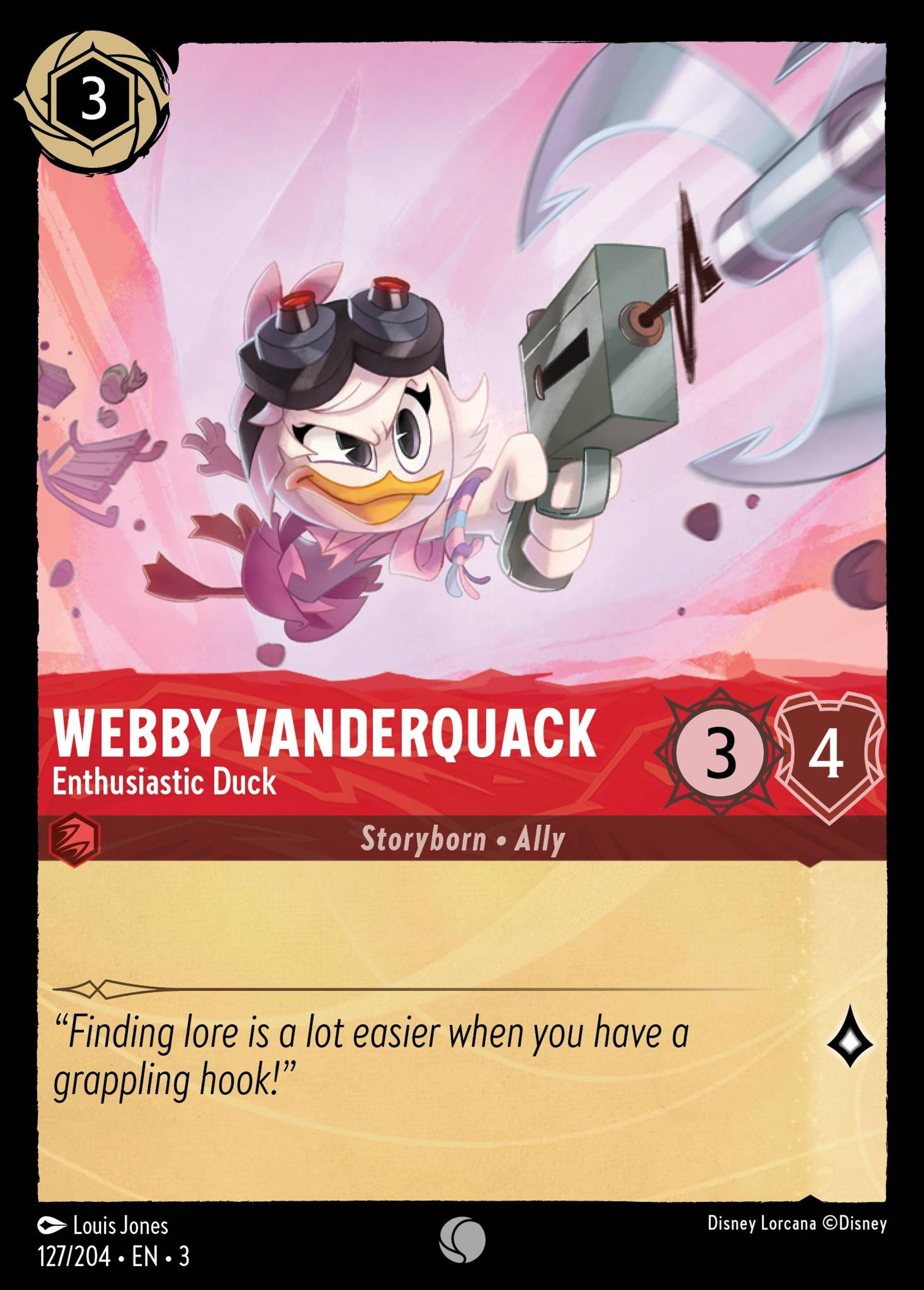 Webby Vanderquack - Enthusiastic Duck — Into the Inklands — Lorcana