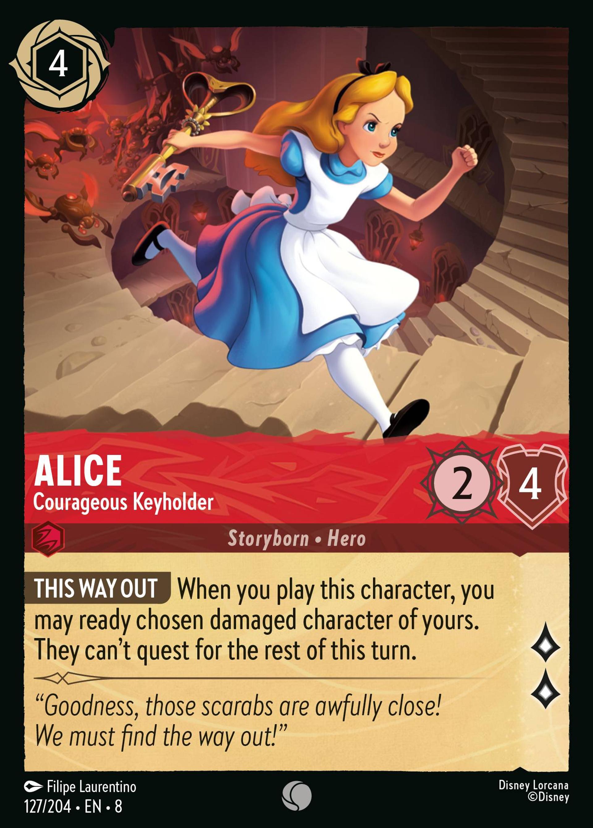 Alice - Courageous Keyholder — The Reign of Jafar — Lorcana