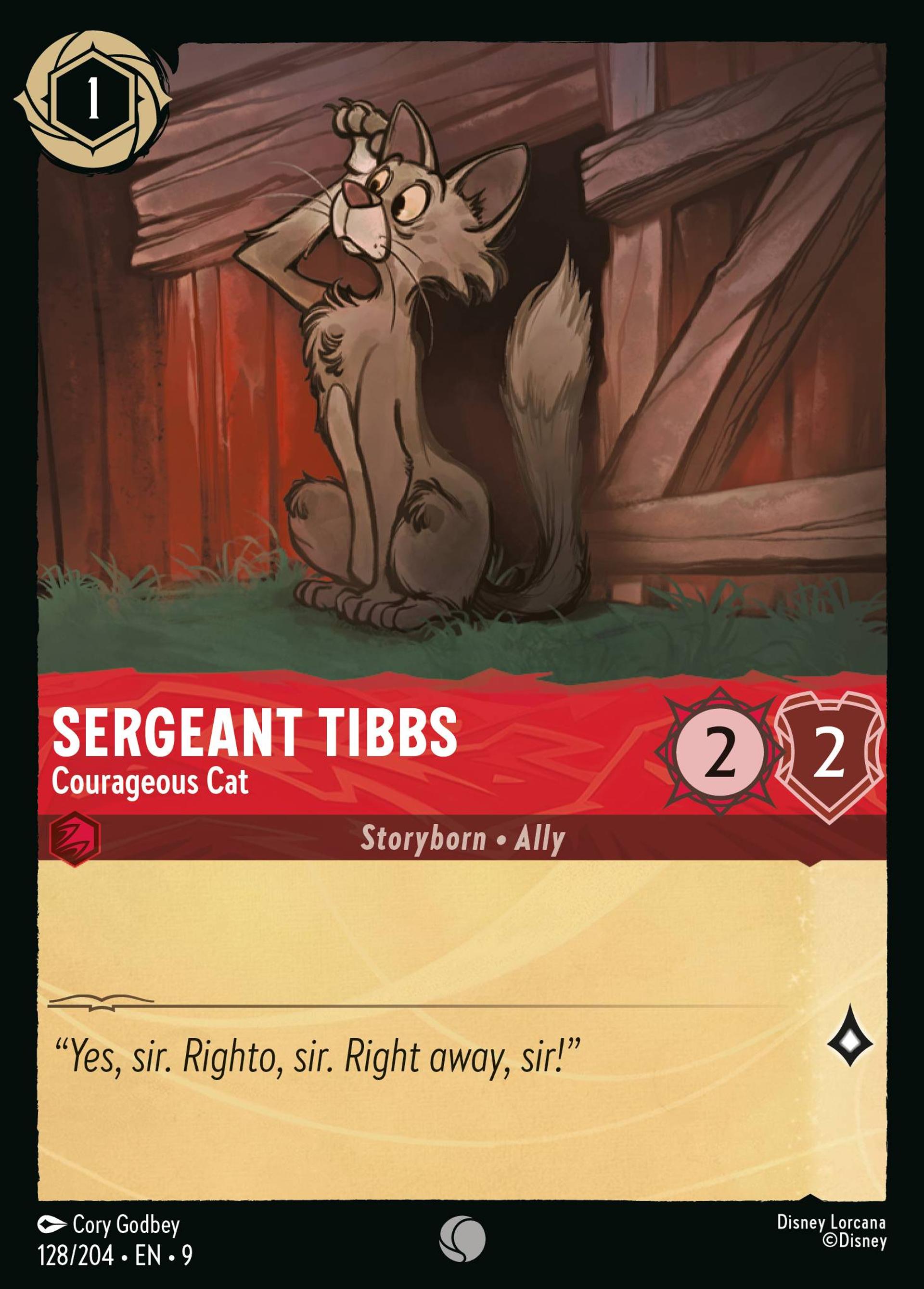 Sergeant Tibbs - Courageous Cat — Fabled — Lorcana