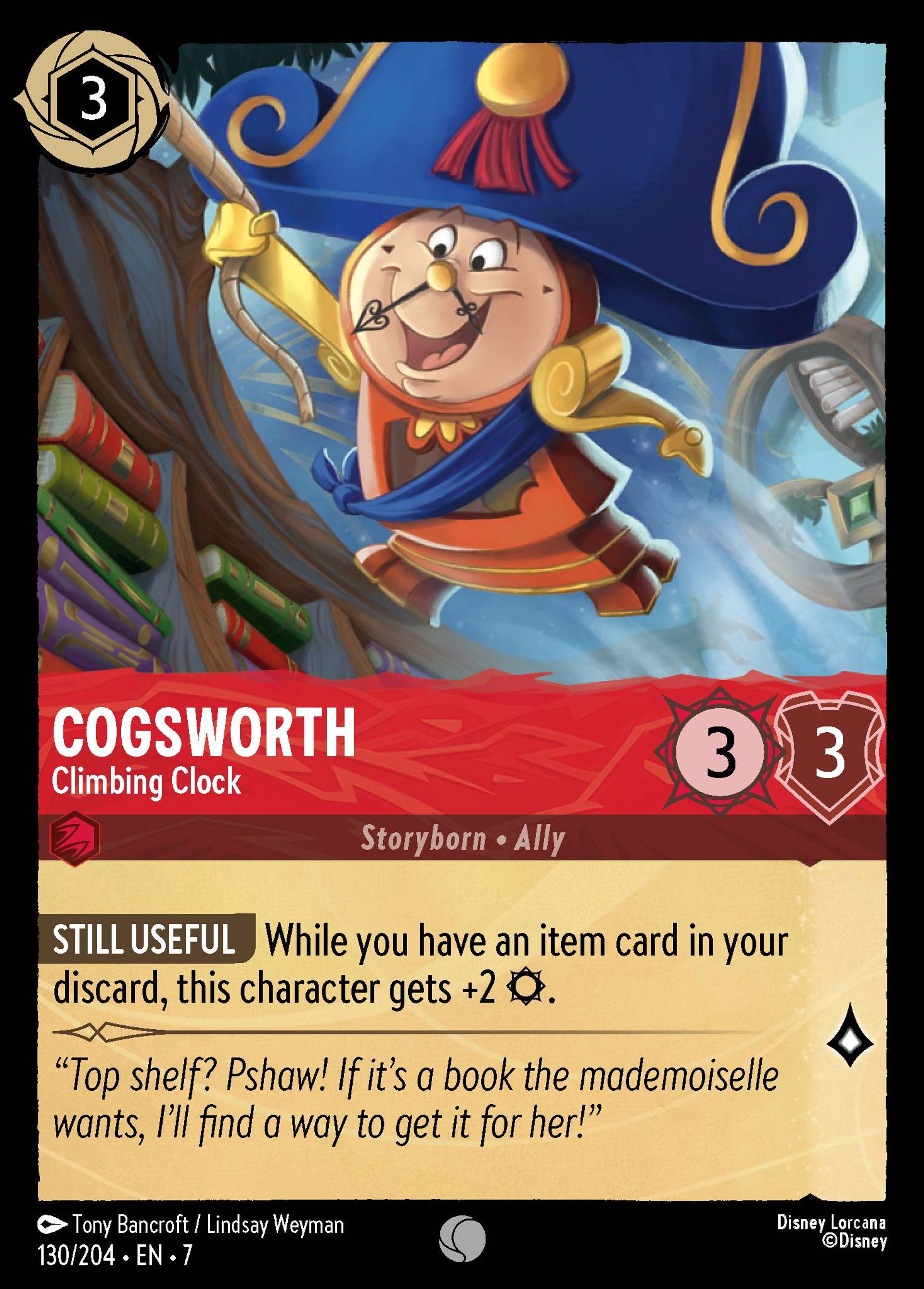 Cogsworth - Climbing Clock — Archazia's Island — Lorcana