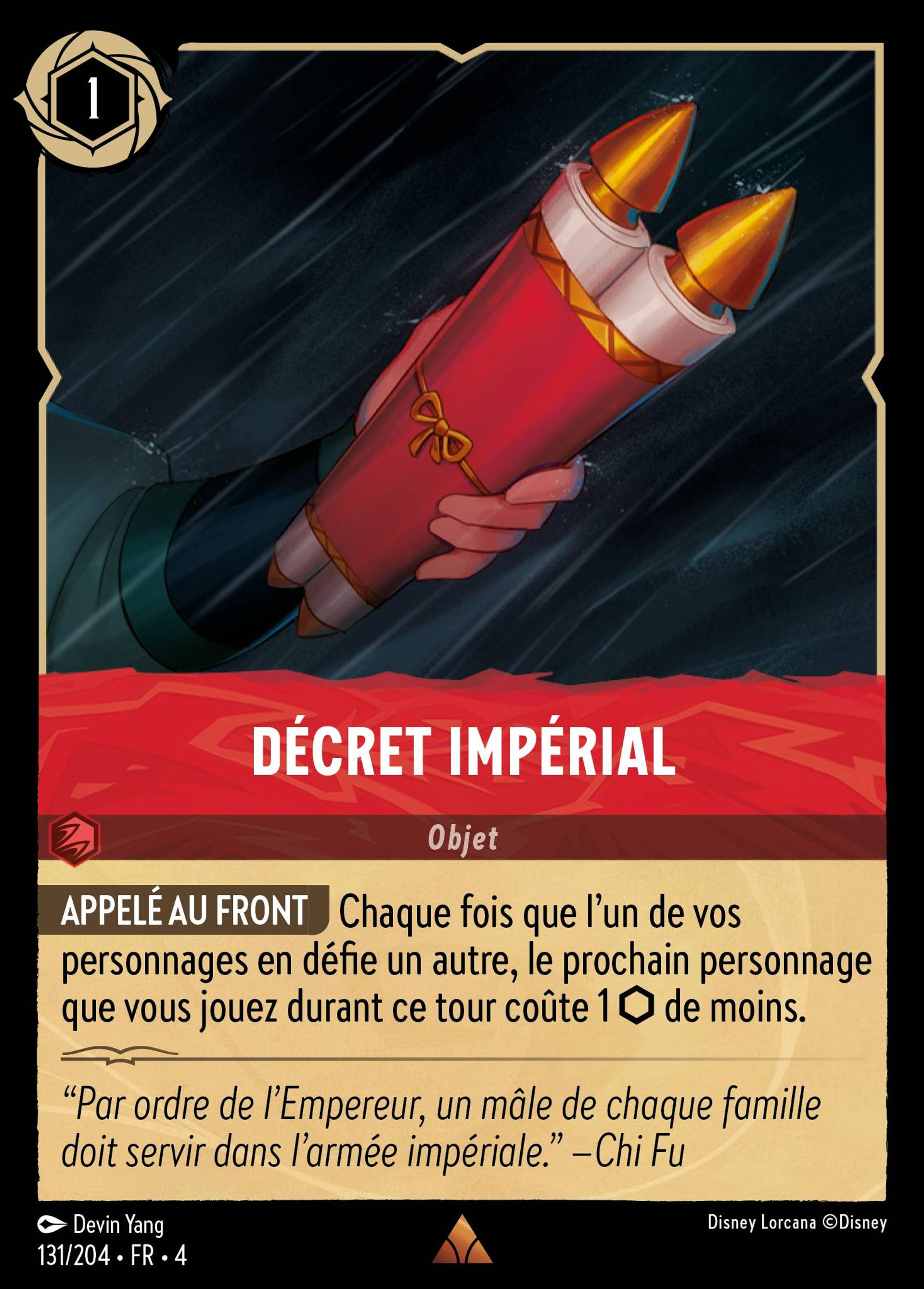 Décret Impérial — Ursula's Return — Lorcana