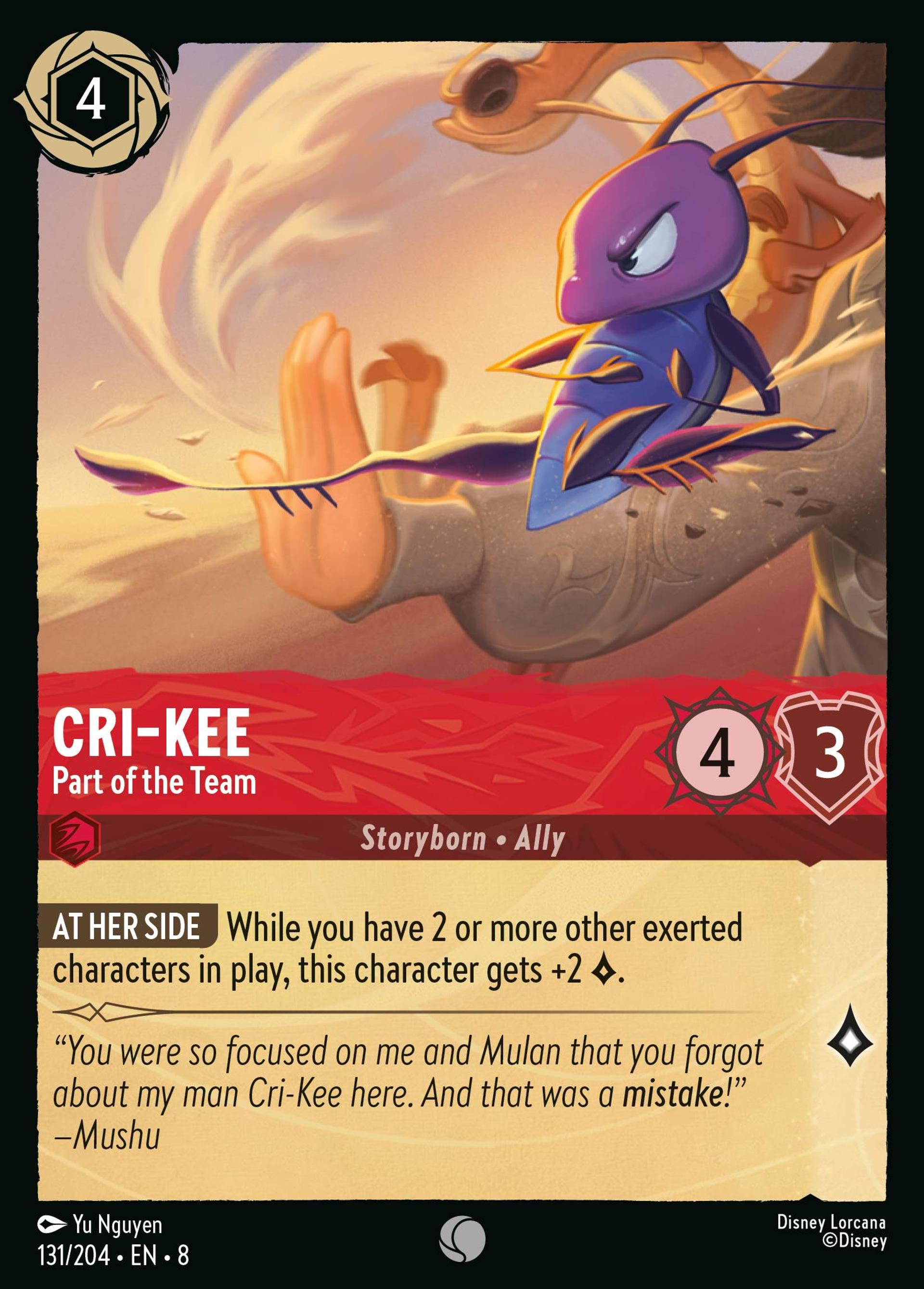 Cri-Kee - Membre de l'équipe — The Reign of Jafar — Lorcana