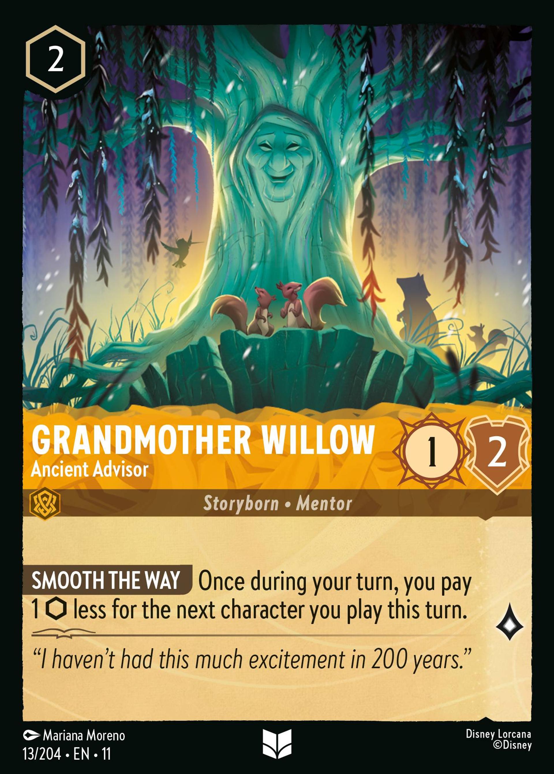 Grandmother Willow - Ancient Advisor — Winterspell — Lorcana