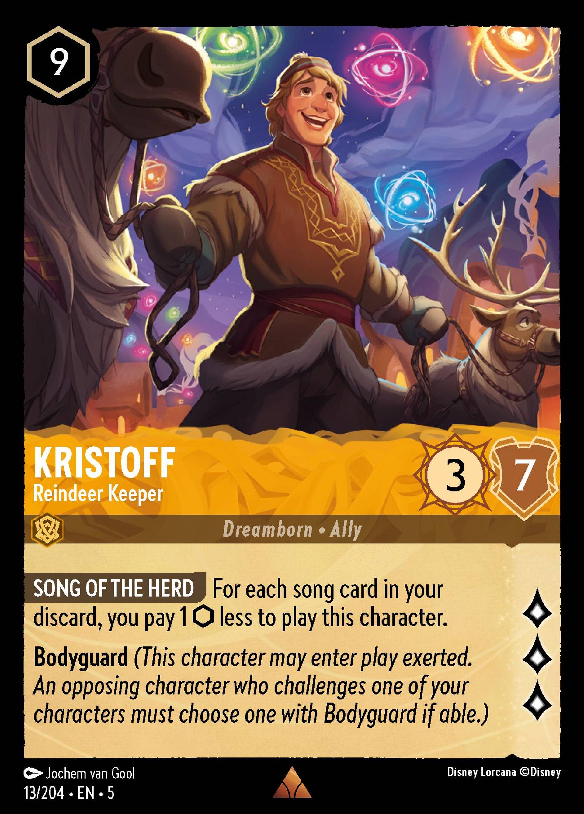 Kristoff - Reindeer Keeper — Shimmering Skies — Lorcana
