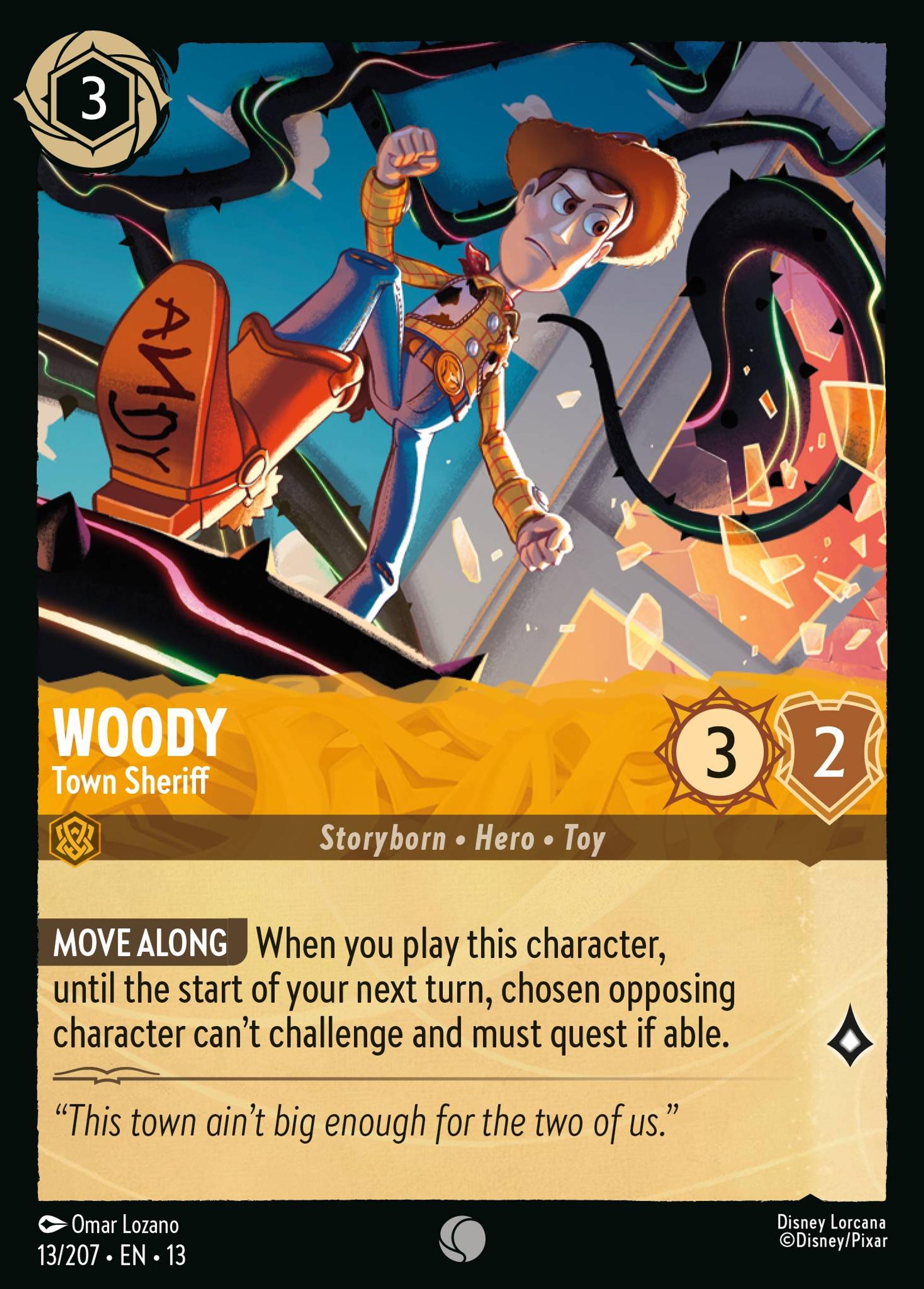Woody - Town Sheriff — Attack of the Vine! — Lorcana