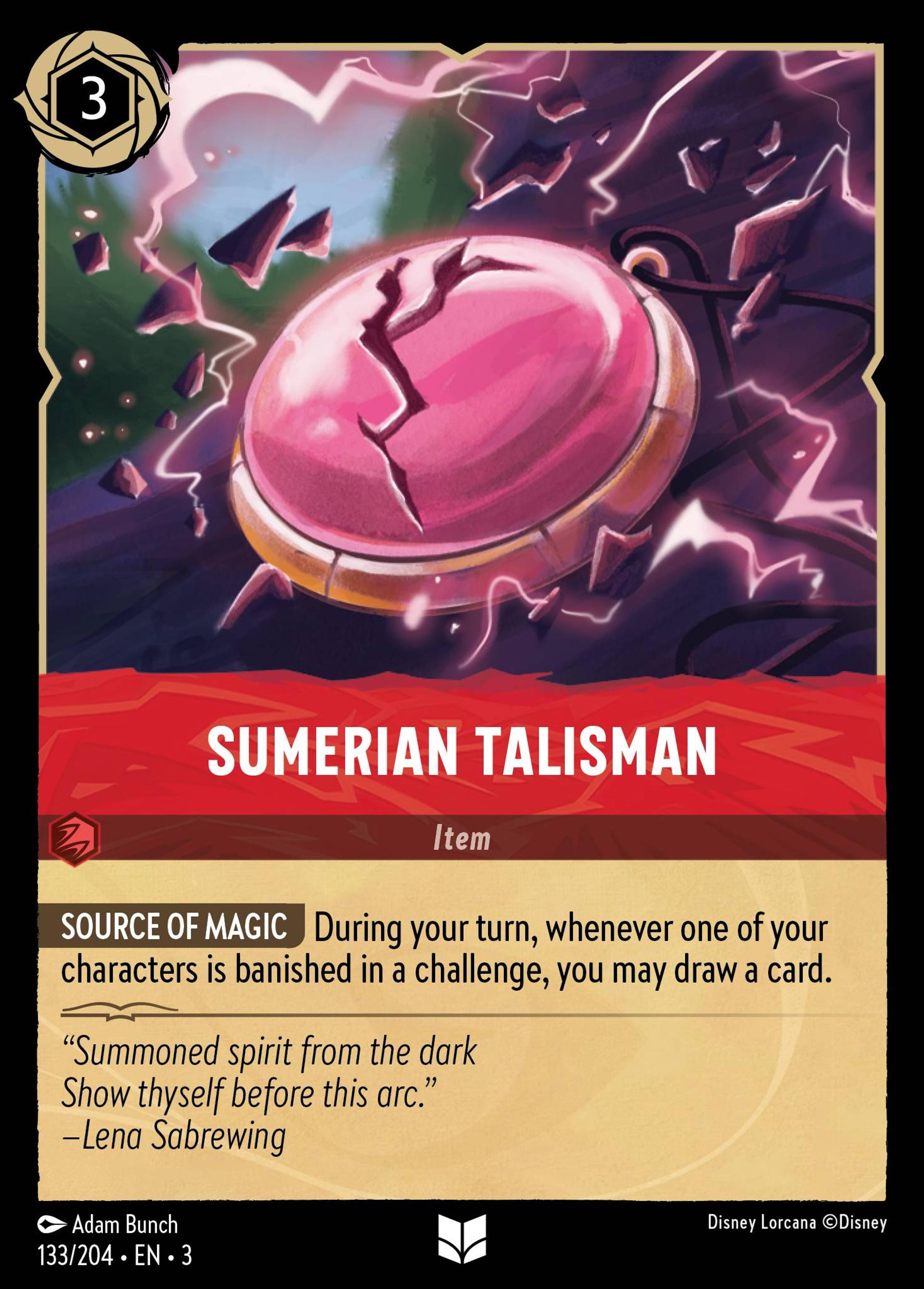 Sumerian Talisman — Into the Inklands — Lorcana