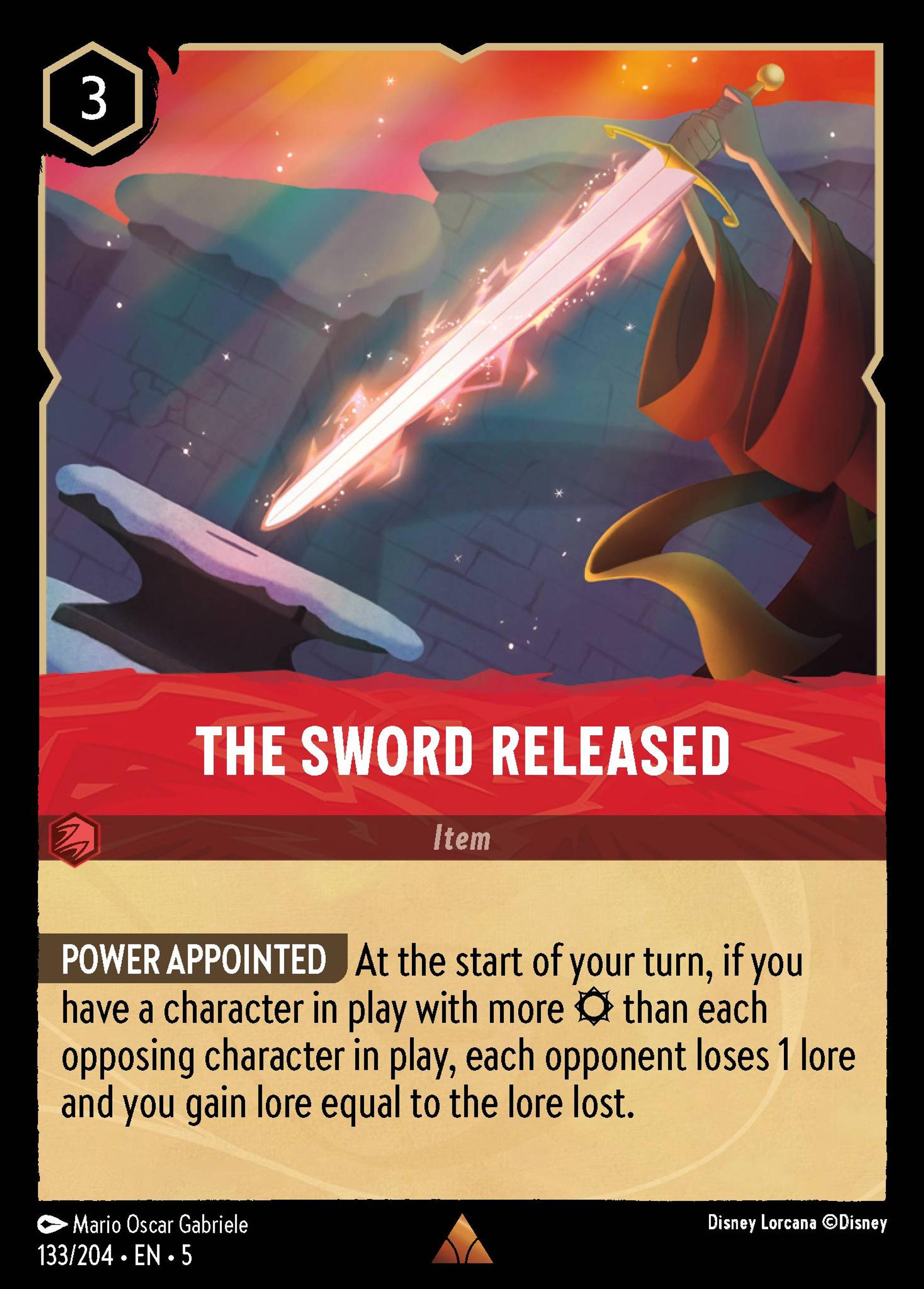 The Sword Released — Shimmering Skies — Lorcana