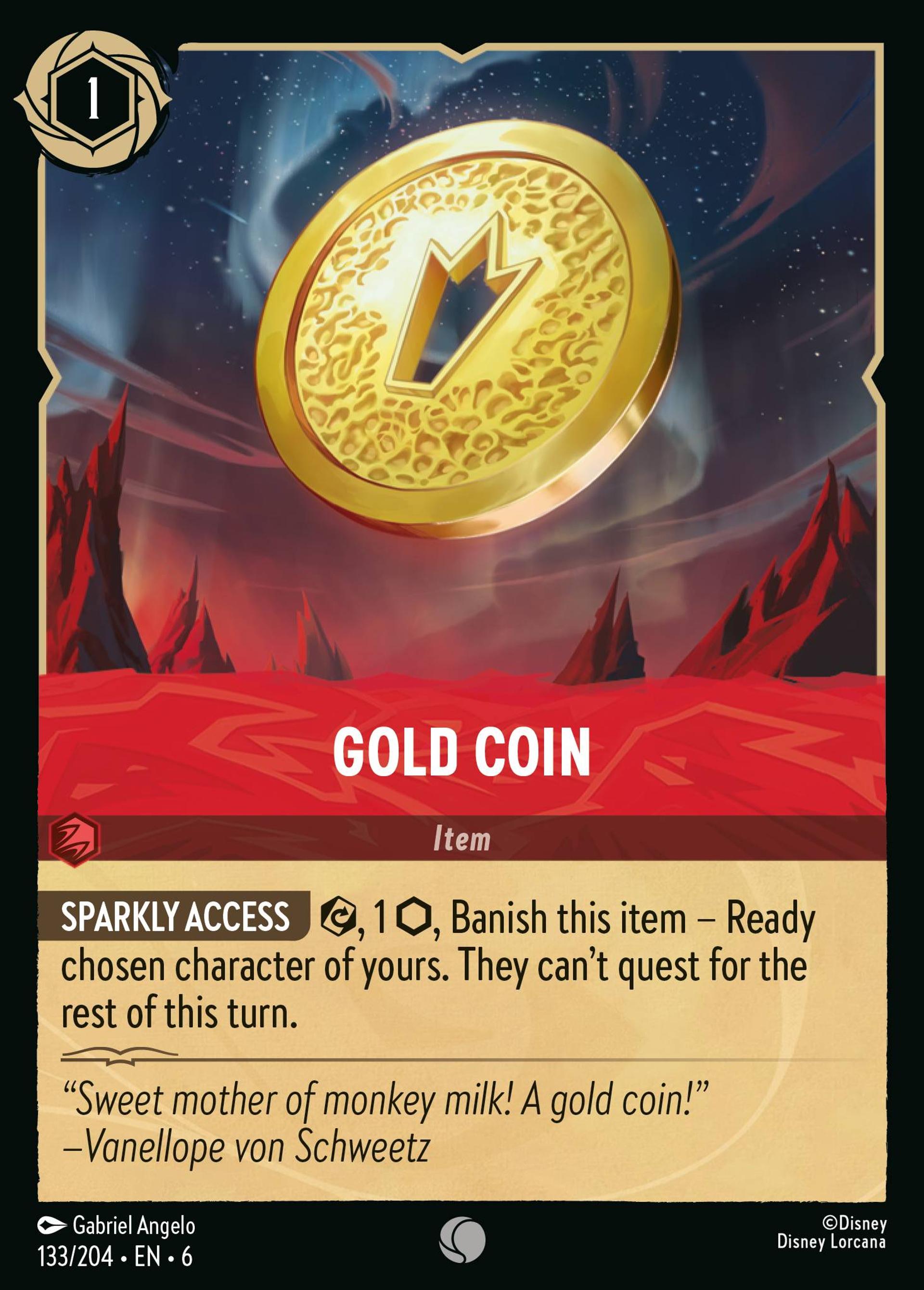 Gold Coin — Azurite Sea — Lorcana