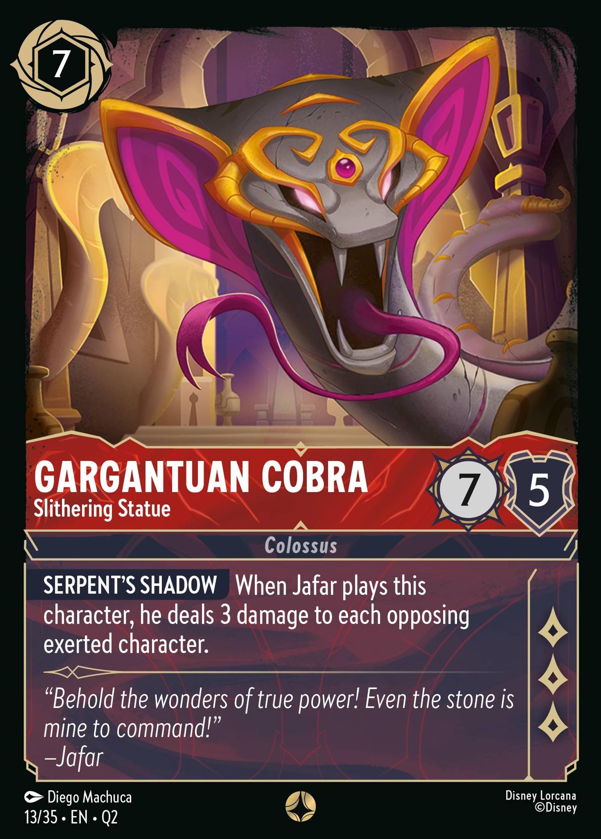 Gargantuan Cobra - Slithering Statue — Illumineer's Quest: Palace Heist — Lorcana
