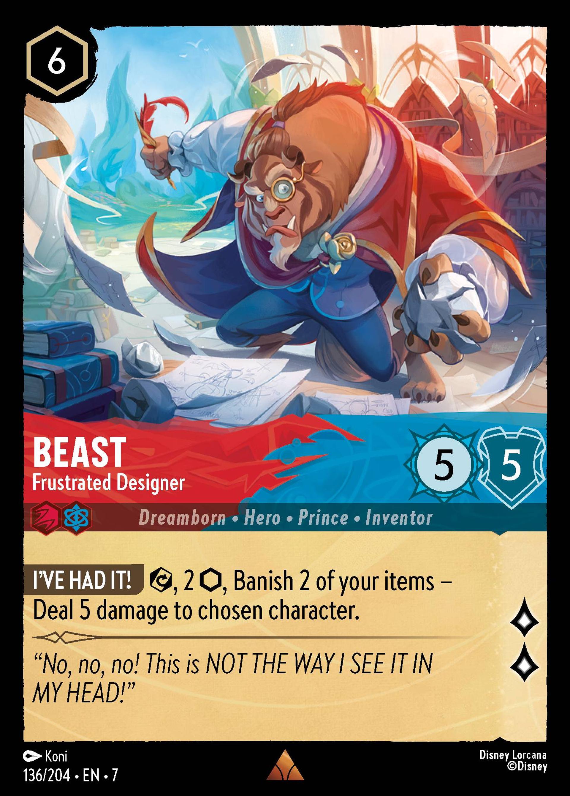 Beast - Frustrated Designer — Archazia's Island — Lorcana