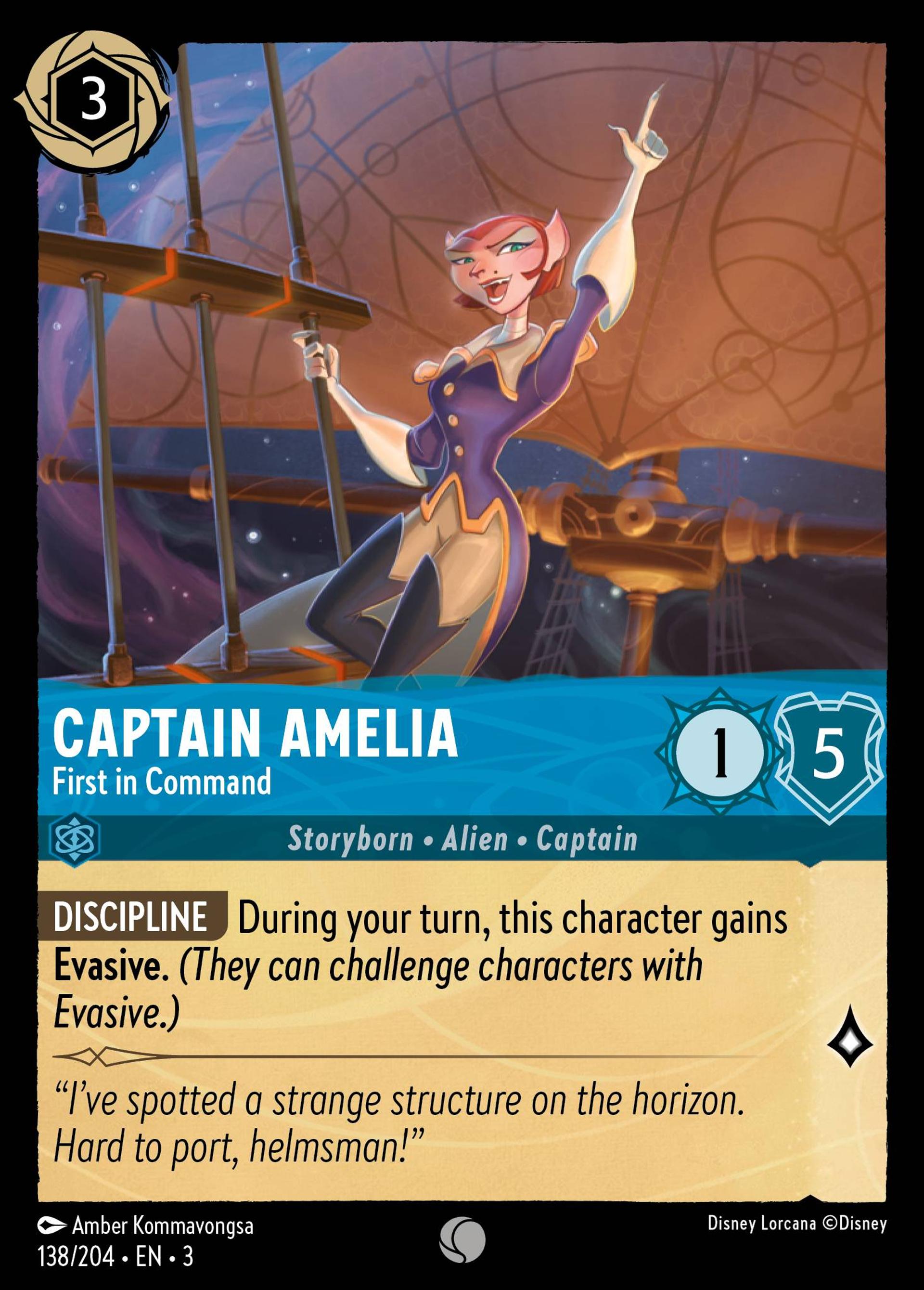 Captain Amelia - First in Command — Into the Inklands — Lorcana