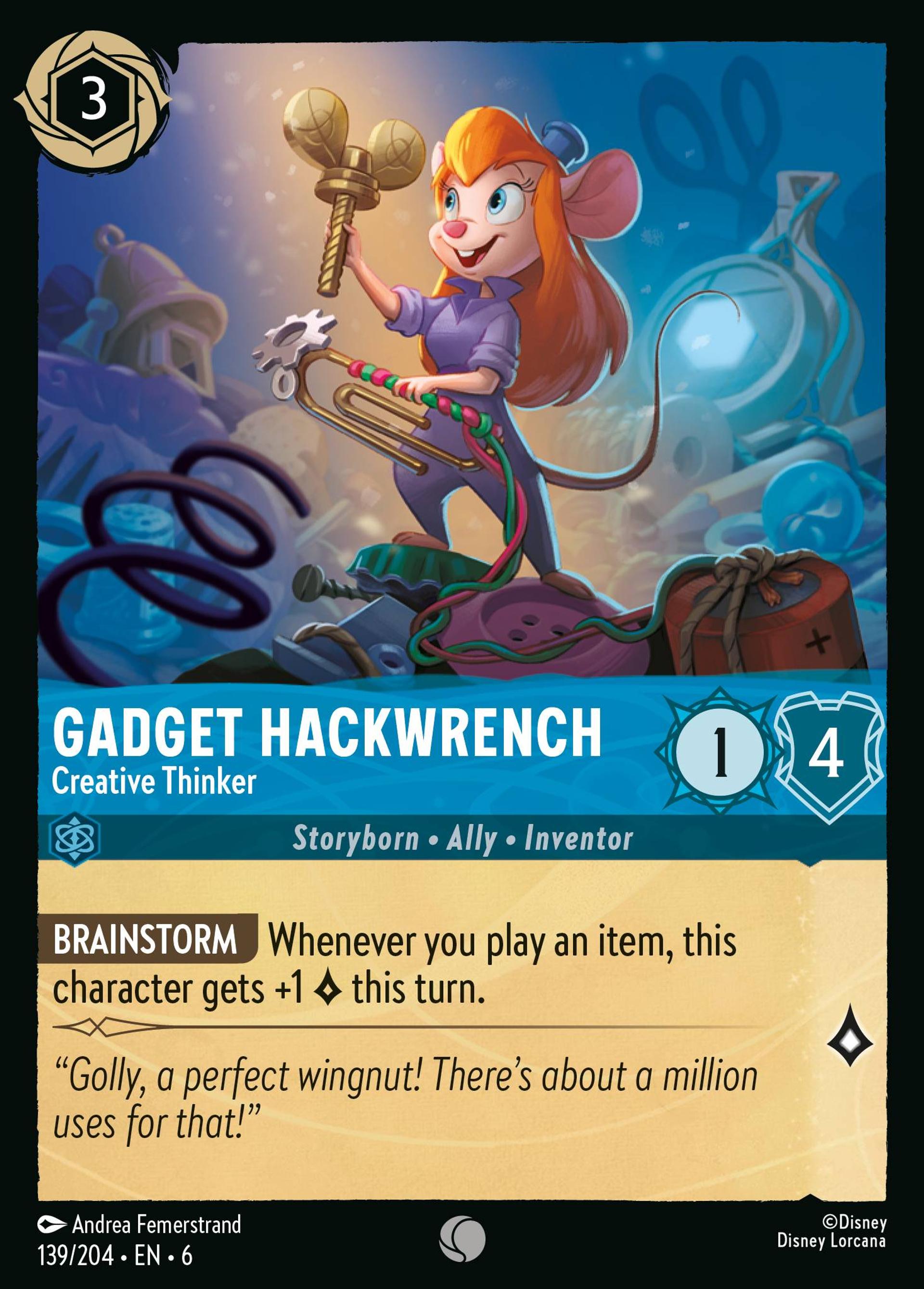 Gadget Hackwrench - Creative Thinker — Azurite Sea — Lorcana